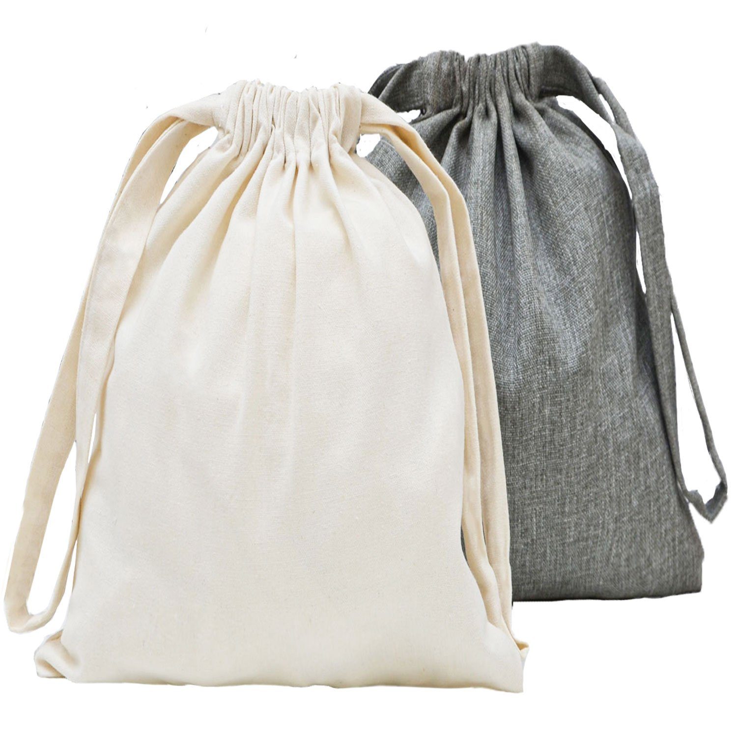 DuneDesign Einkaufsshopper 2er Set Reise Packbeutel 32 x 32 cm Leinen Look günstig online kaufen