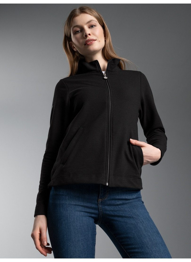 Trigema Sweatjacke TRIGEMA Jacke mit funkelnden Strass-Steinen (1-tlg)