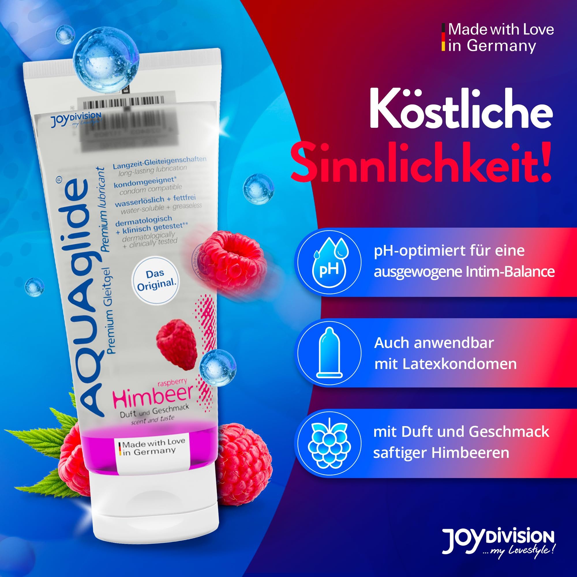 JOYDIVISION Gleitgel JOYDIVISION AQUAglide Himbeere, Packung, 1-tlg.