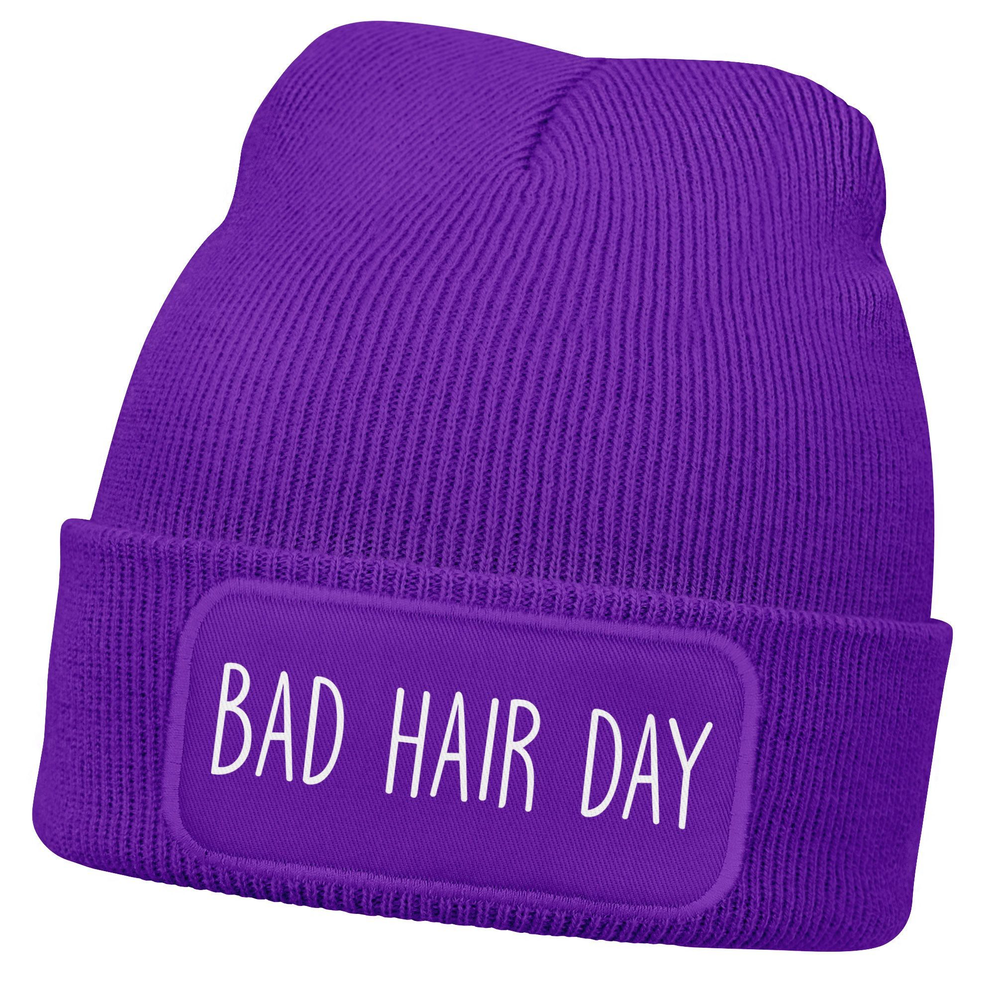 MoonWorks Strickmütze Damen Beanie mit Patch günstig online kaufen