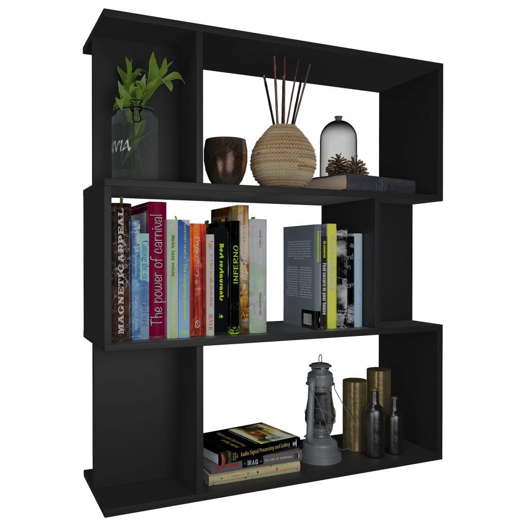 vidaXL Bücherregal Bücherregal/Raumteiler Schwarz 80x24x96 cm günstig online kaufen