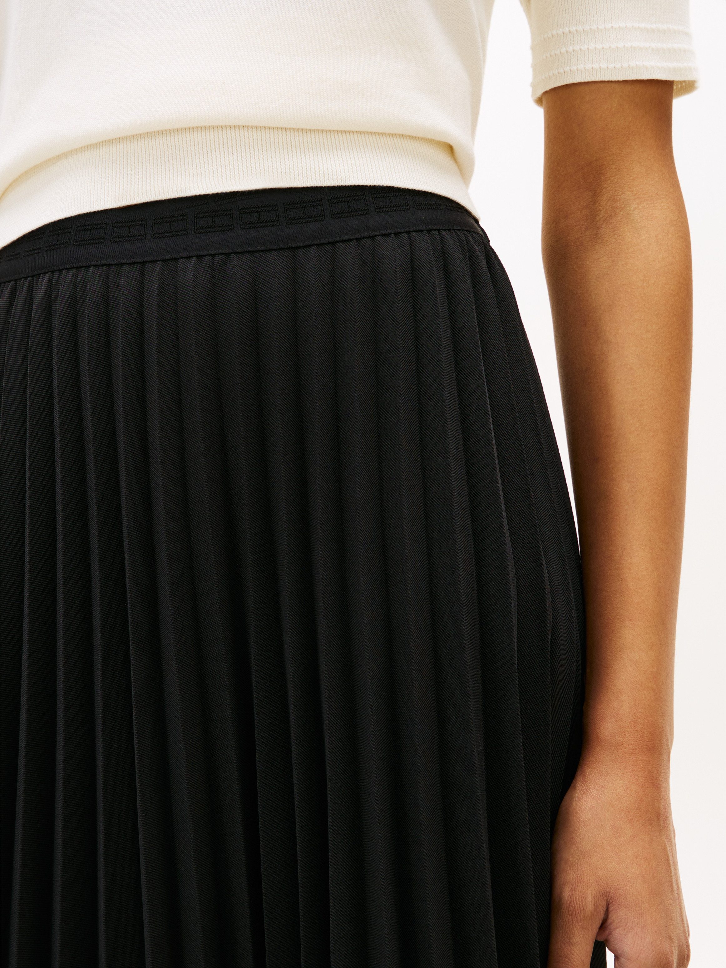 Tommy Hilfiger Plisseerock FLUID PLEATED PULL ON MIDI SKIRT
