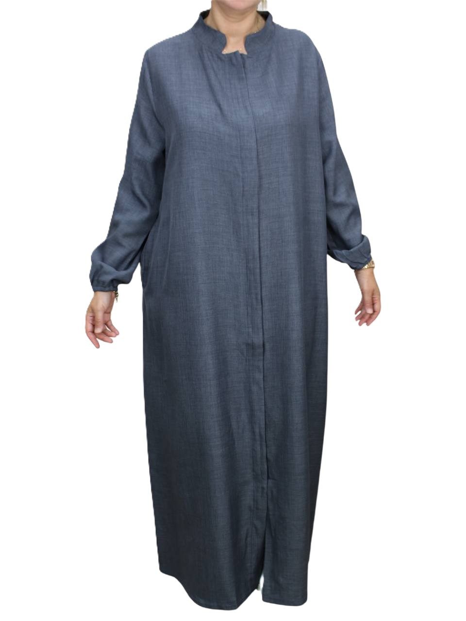 Aymasal Stillkleid Abaya mit Reißverschluss Ferace Umstandskleid Stillmode Islam Modest (Einzelnes Kleid, Einzelstück) Stillkleid Abaya Umstandskleid mit Reißverschluss