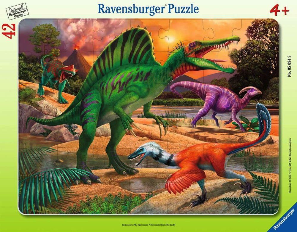 Ravensburger Puzzle 42 Teile 42 Rahmen Spinosaurus Puzzle Kinder Puzzleteile 05094, Ravensburger