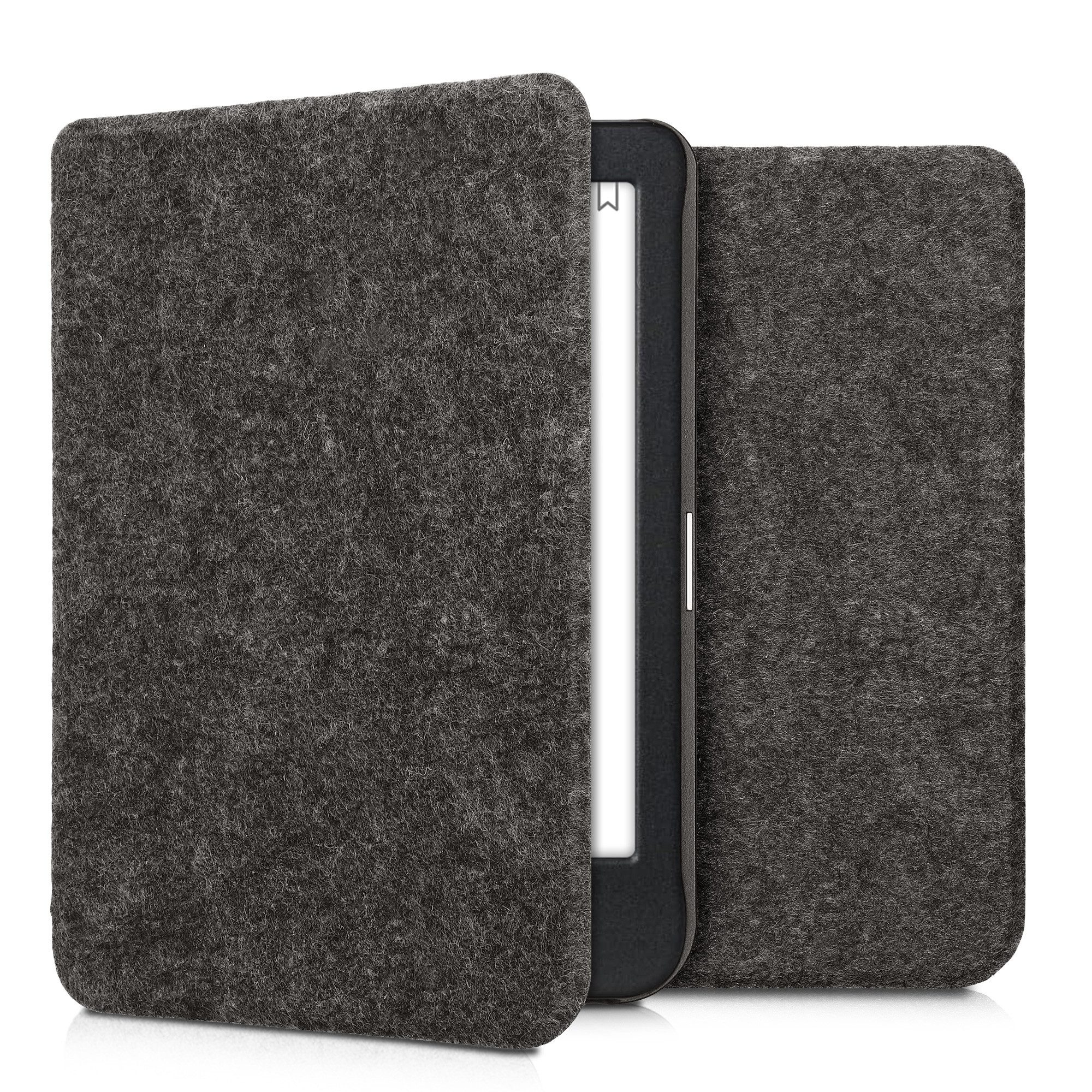 kwmobile E-Reader-Hülle Hülle für Kobo Clara BW / Clara Colour / Tolino Shine (5) / Shine, Filz Stoff eReader Schutzhülle - Flip Cover Case