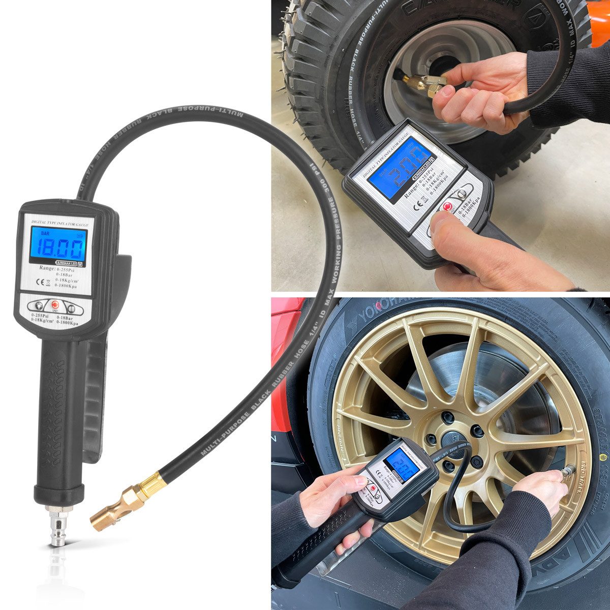 STAHLWERK Tire Inflator Digital Air Tire Inflator Gun DRP-18 ST
