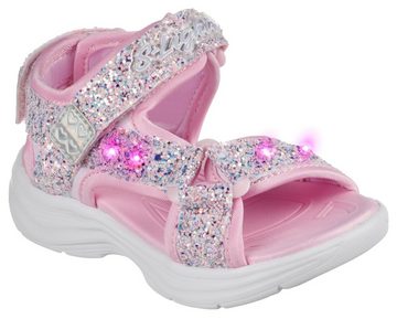 Skechers Kids E - SKECHERS GIRLS Sandale, Sommerschuh, Klettschuh, Sandalette, mit Blinkfunktion