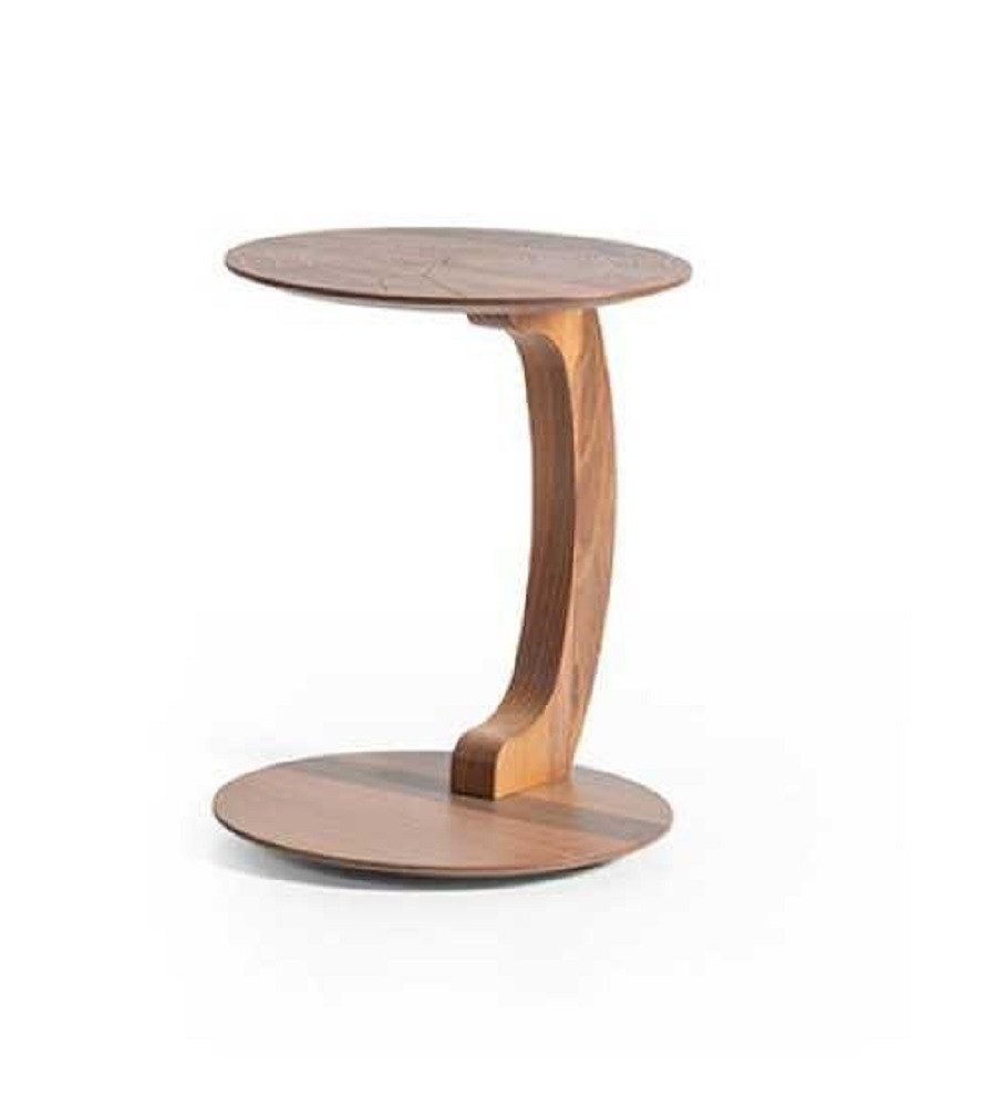 Xlmoebel Beistelltisch XLMOEBEL Designer-Tisch aus Holzfurnier mit gebogener Basis (Einzeltisch, 1-St., Beistelltisch), Made in Europa