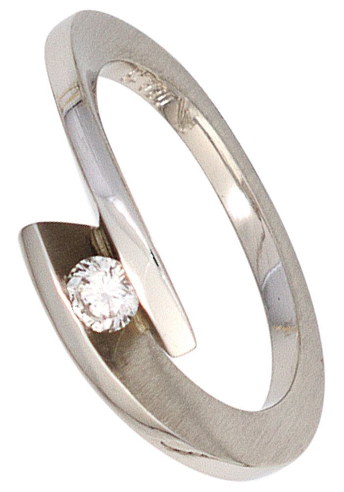 JOBO Solitärring Ring mit Diamant 0,15 ...