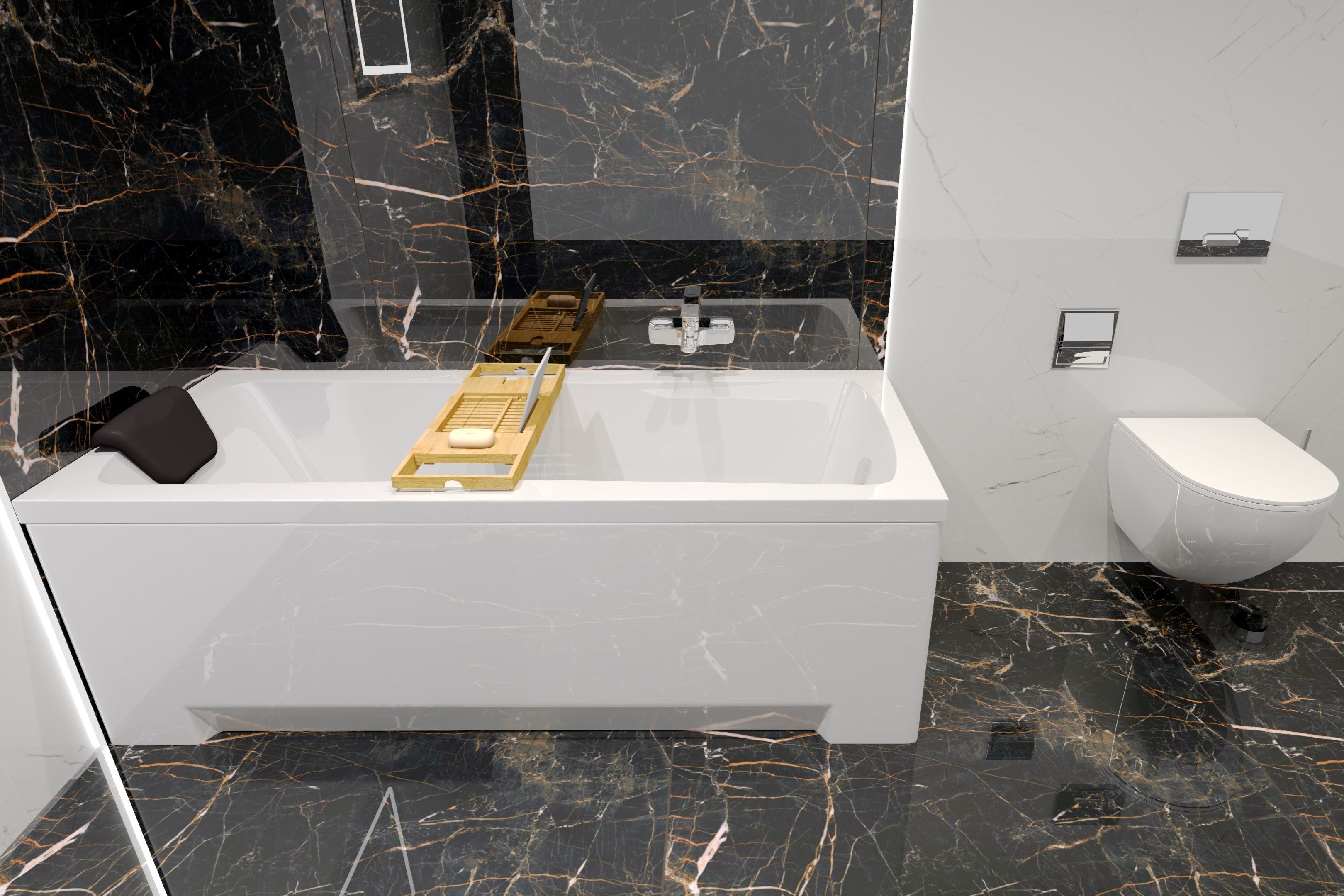 KOLMAN Badewanne Rechteck OPTIMAZ 160x70 + Bambus Badewannenablage, Ablaufgarnitur & Füße GRATIS