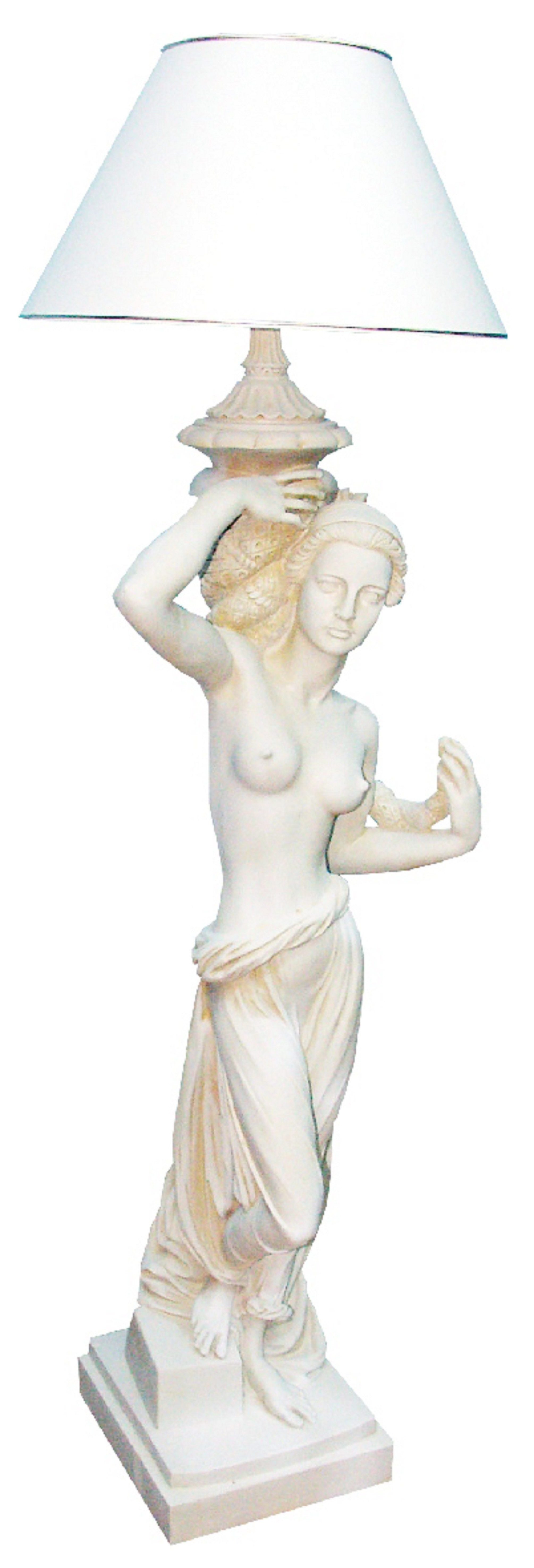 Xlmoebel Stehlampe Antike Stehlampe mit stimmungsvoller Beleuchtung und eleganter Figur, Hergestellt in Europa