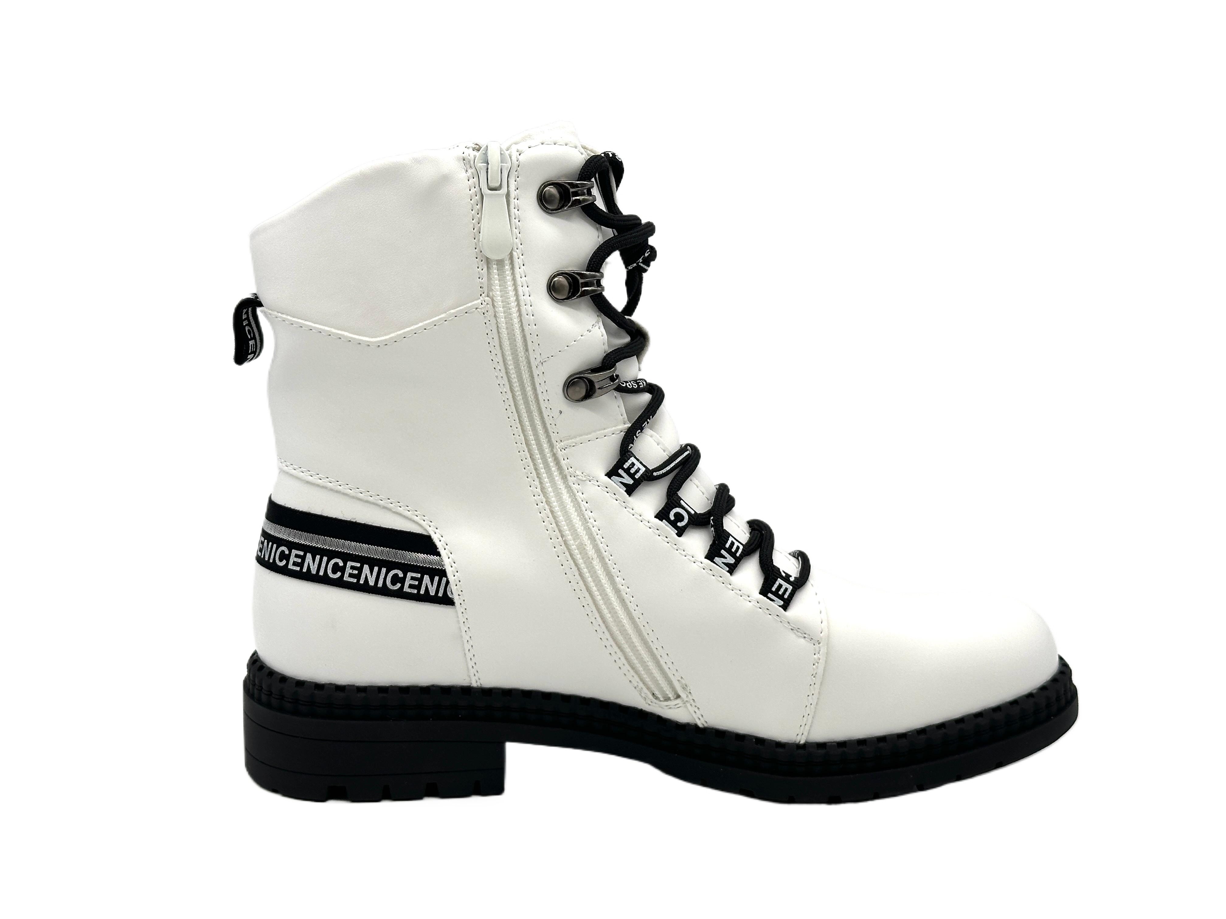 Nowaland Damen Stiefeletten mit Kunstfellfutter Winterstiefelette Warm gefütterte Stiefeletten mit Reißverschluss
