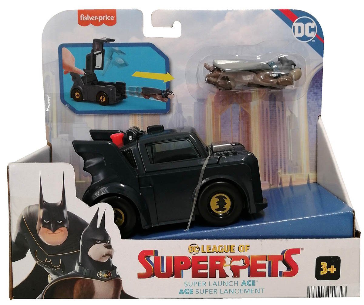 Fisher-Price® Actionfigur Fisher-Price HGL19 DC League of Super Pets Batmobil aufziehbar mit Abs