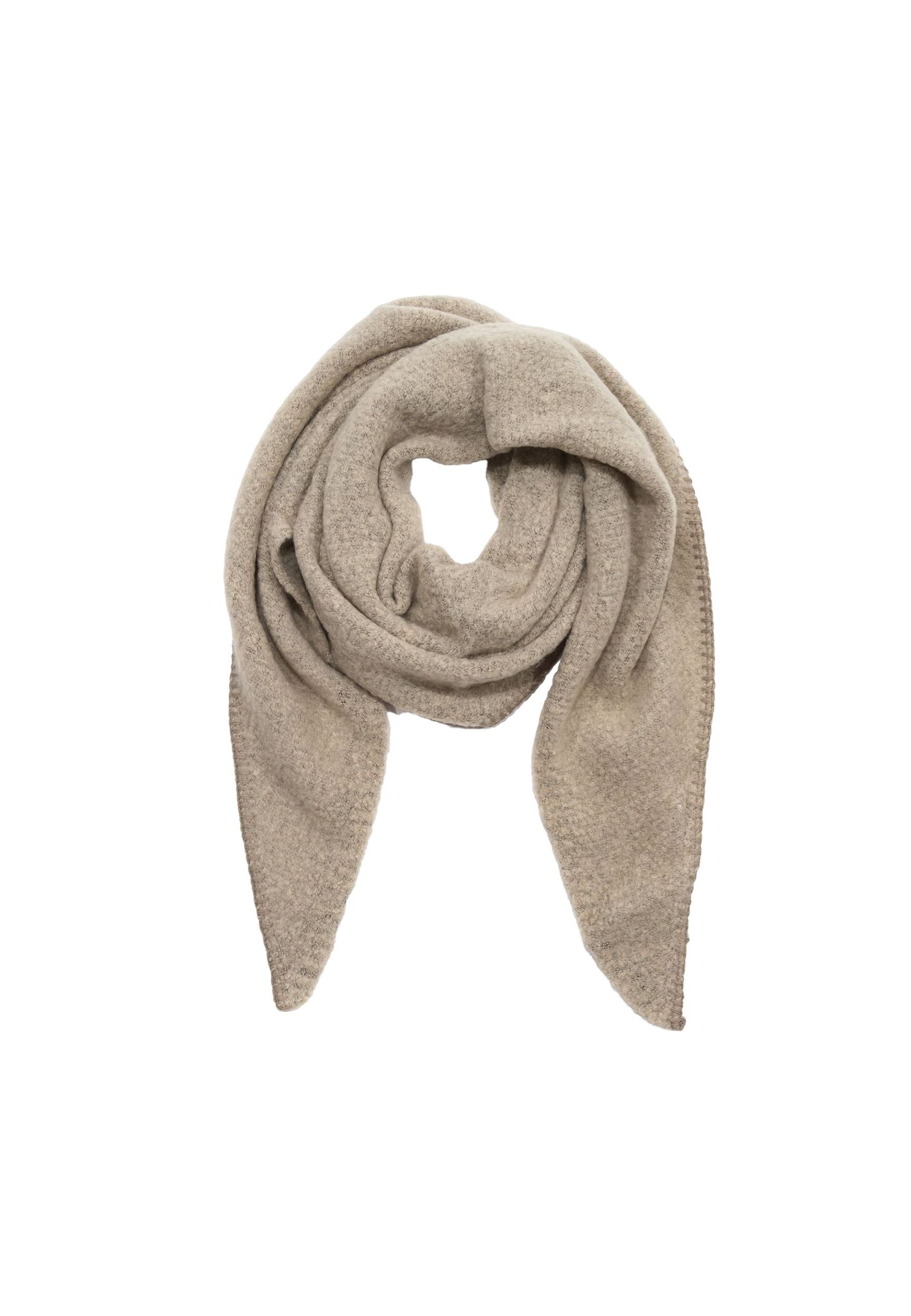 Faera Modeschal Bouclé Dreieckstuch cozy Material für Damen, Normal Fit Einfarbig wärmend Casual-Style ideal für Urlaub