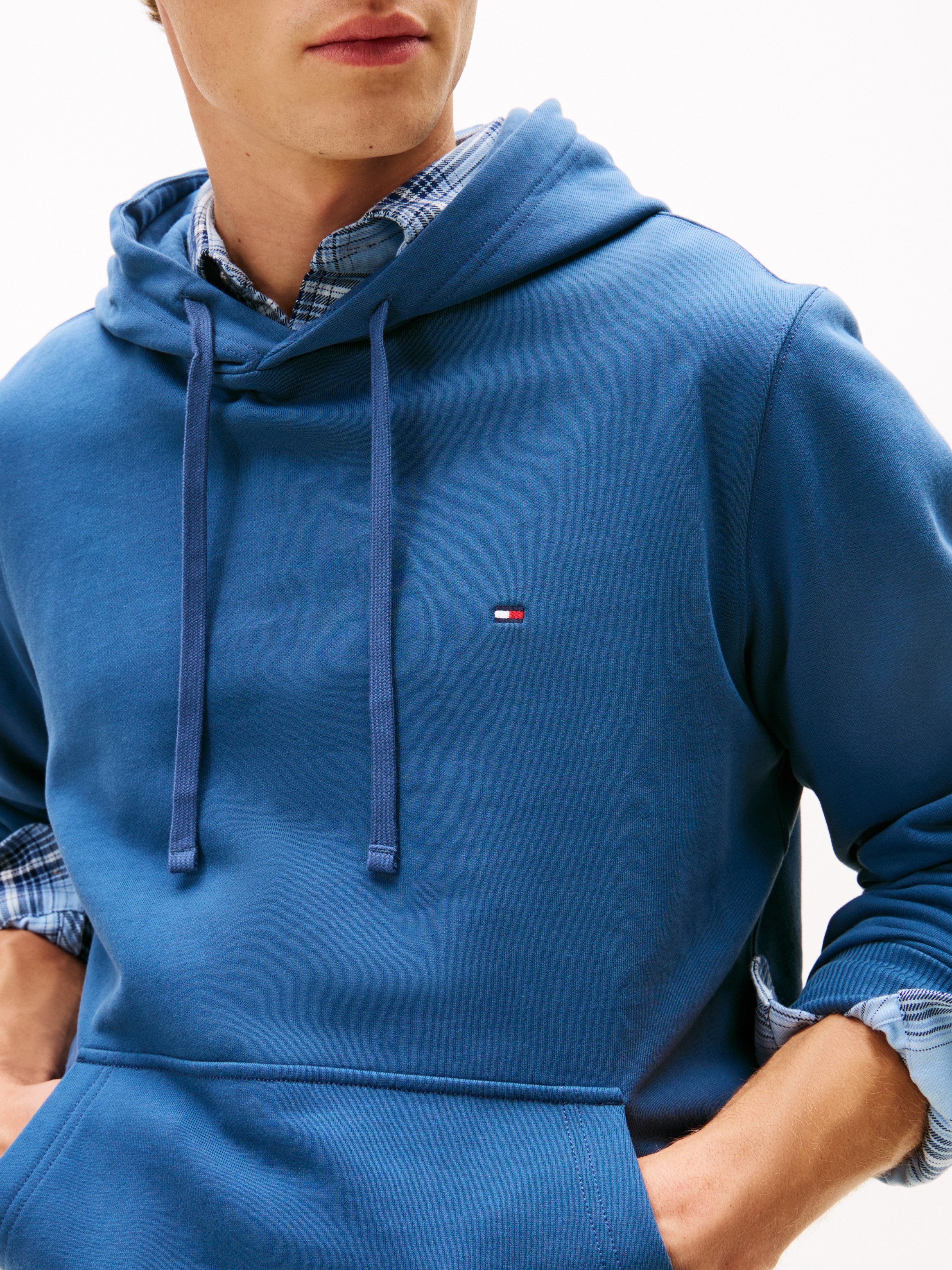 Tommy Hilfiger Hoodie ESSENTIAL TERRY mit Tunnelzug und Flag-Stickerei