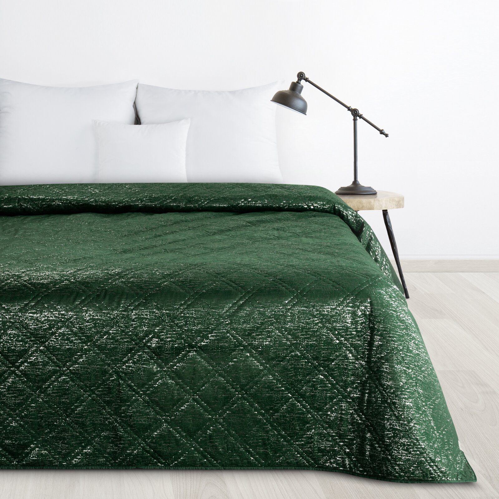 Design91 Tagesdecke Edler Bettüberwurf mit dezentem Silberglanz, Luxus-Patc günstig online kaufen