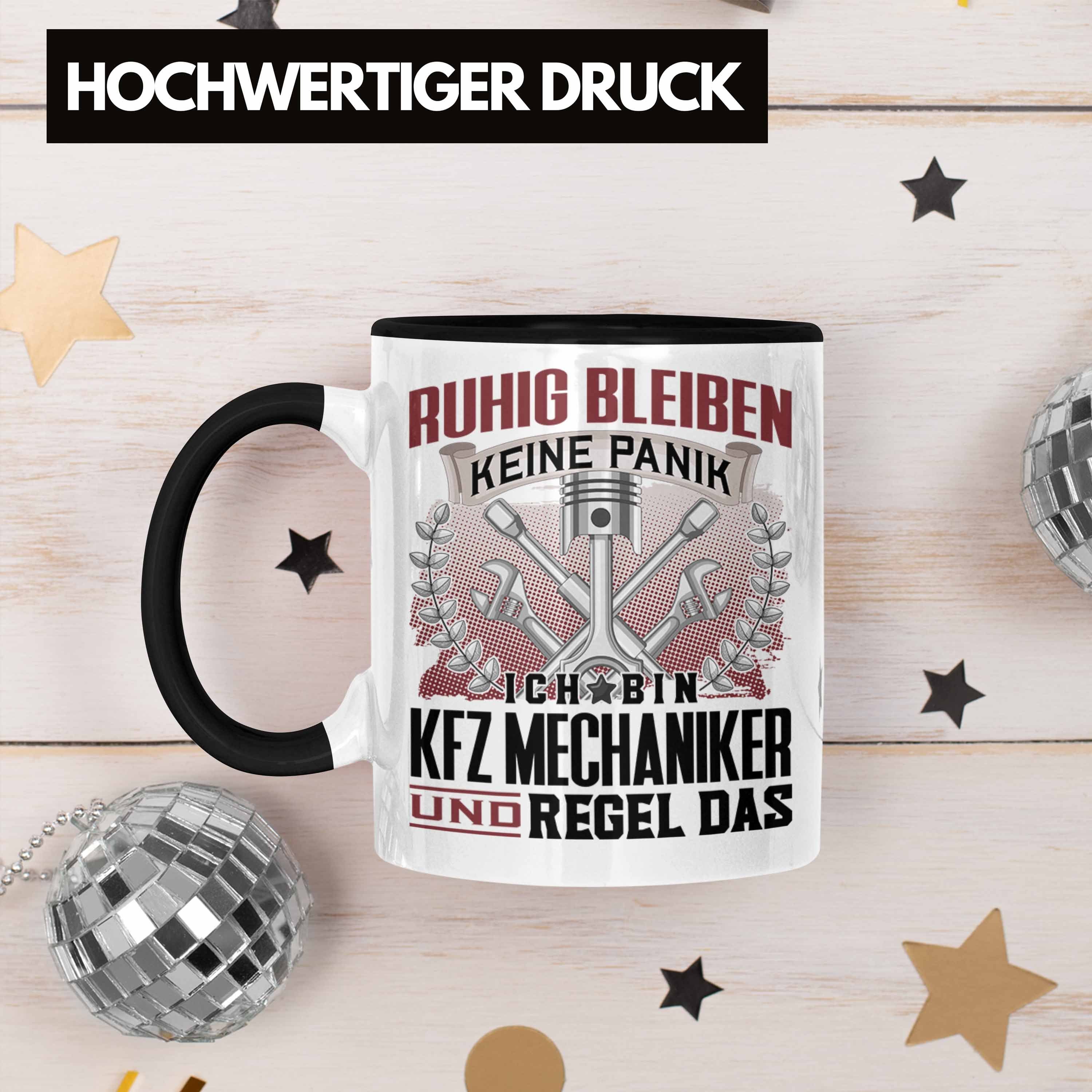 Trendation Tasse KFZ Mechaniker Lustiger Ruhi Trendation Spruch Männer Tasse Geschenk Schwarz -