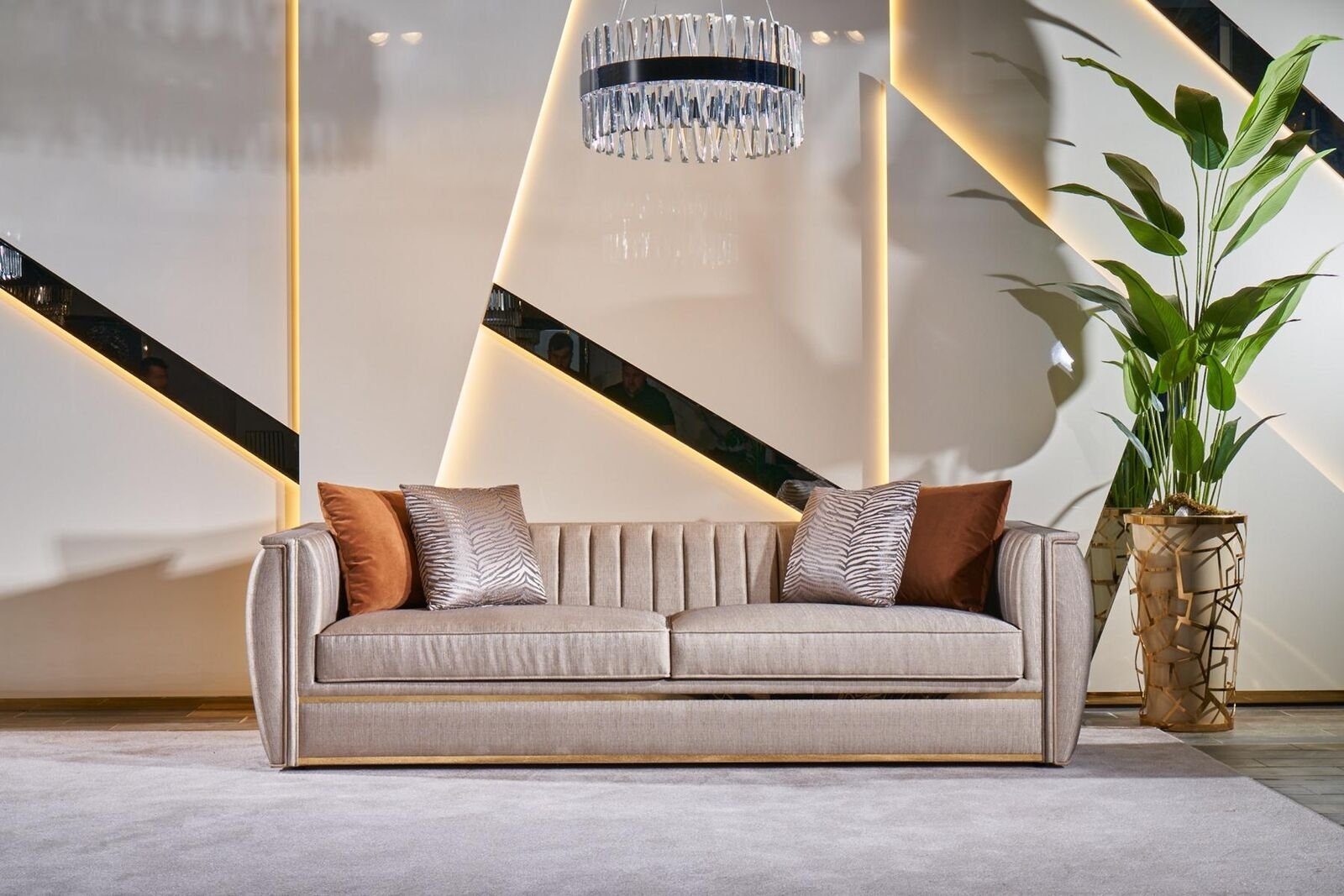 JVmoebel 3-Sitzer Luxus Dreisitzer Sofa 3 Sitzer Sofas Design Modern Design Möbel Neu, 1 Teile, Made in Europa