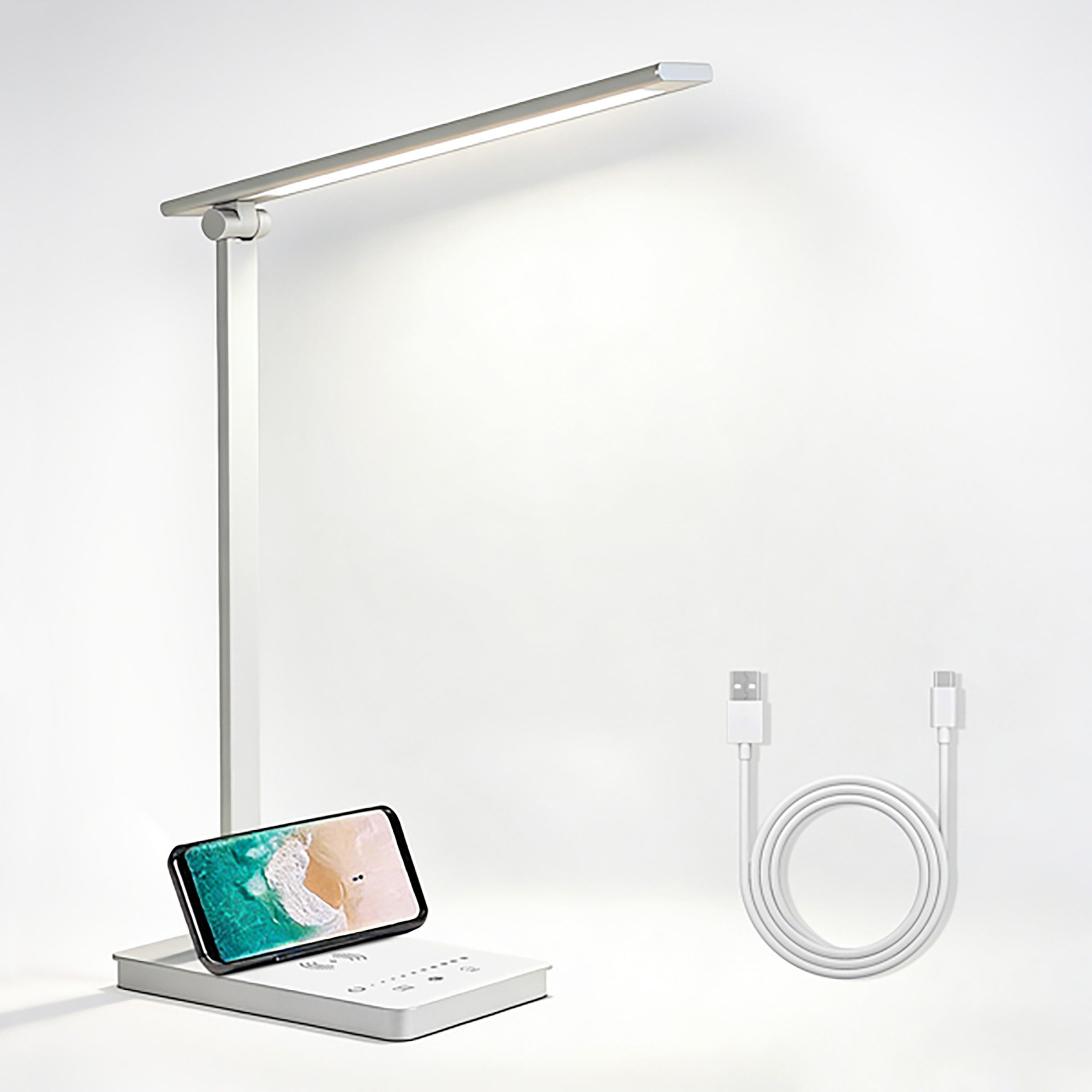 ibettertec LED Schreibtischlampe LED Schreibtischlampe LED Dimmbare Tischleuchte 15W Tischlampe, LED fest integriert, Dimmfunktion,mehrere Helligkeitsstufen,LED fest integriert