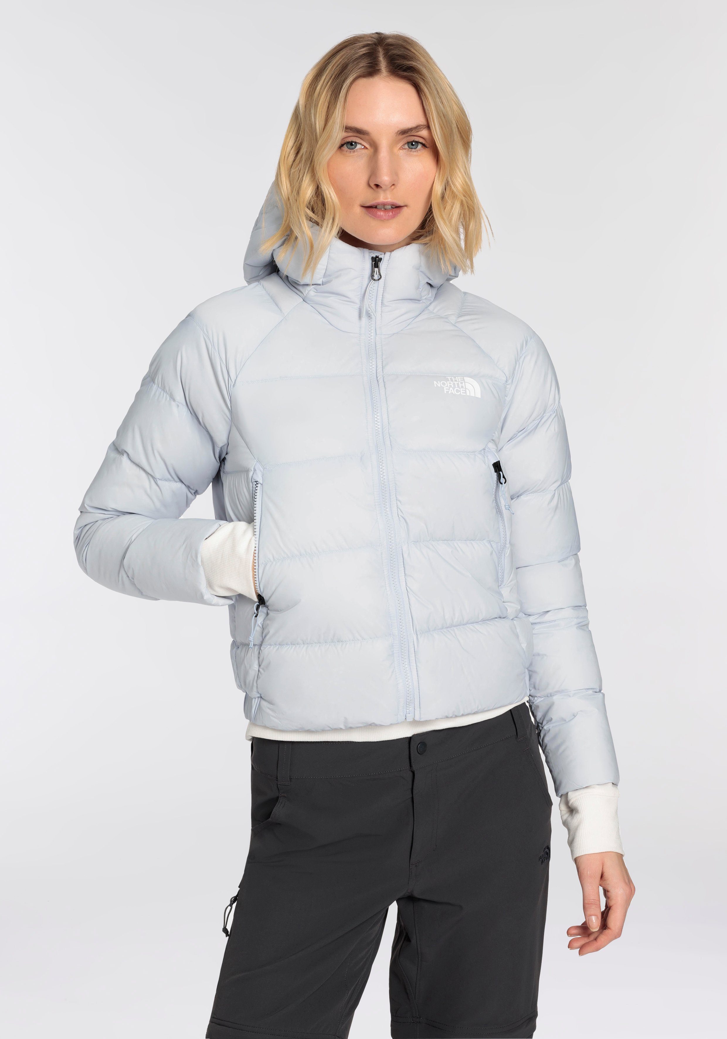 The North Face Daunenjacke W HYALITE DOWN HOODIE - EU (1-St) ATMUNGSAKTIV und WASSERABWEISEND