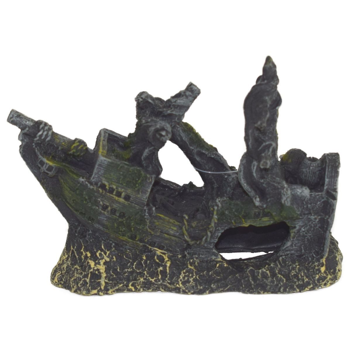 Nuber GmbH Zool. Großhandlung Aquariendeko Dekofigur Aquarium Schiffswrack ca. 12,5x4,5x9 cm