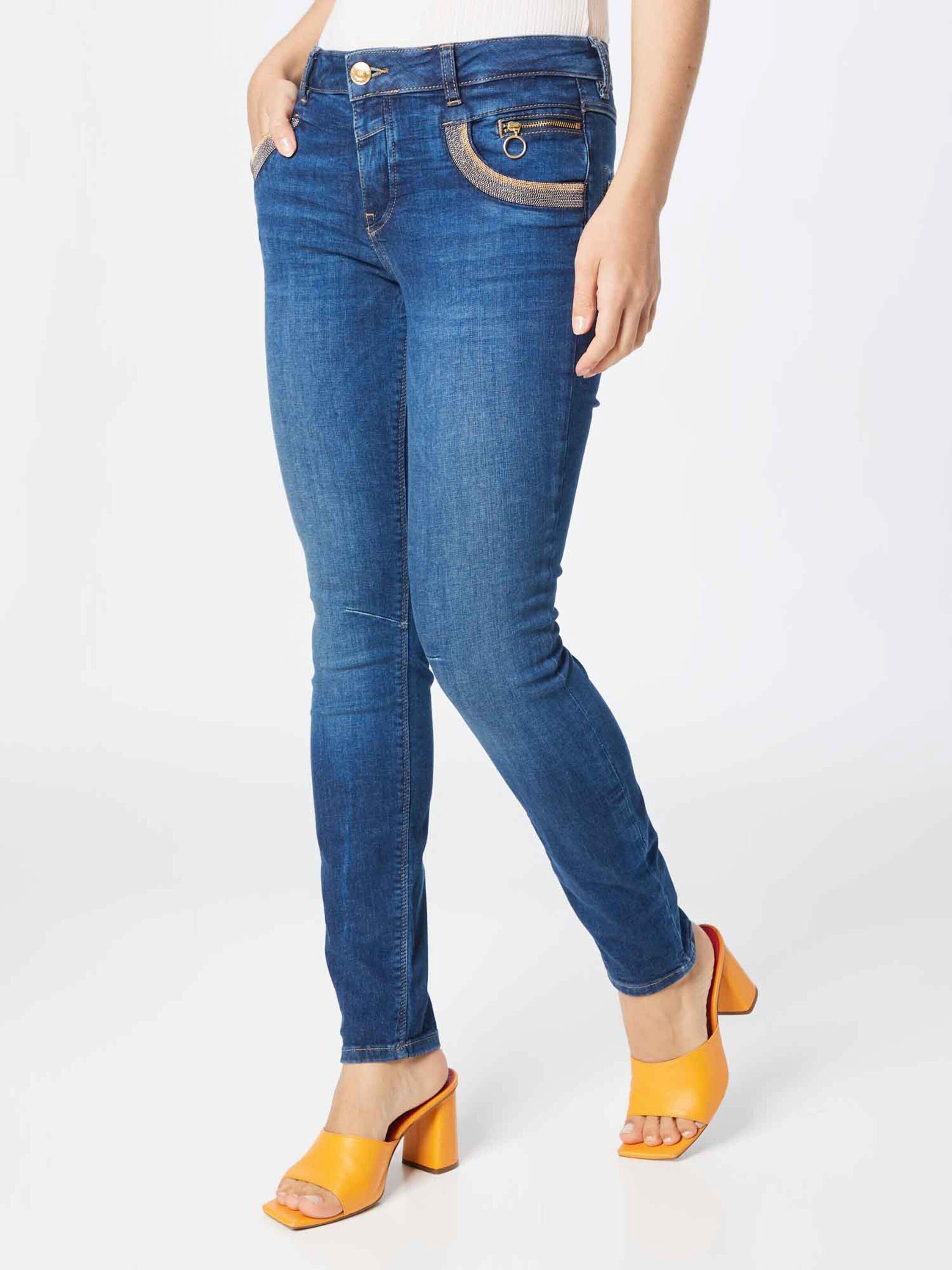 Mosh Mos Stickerei (1-tlg) Slim-fit-Jeans