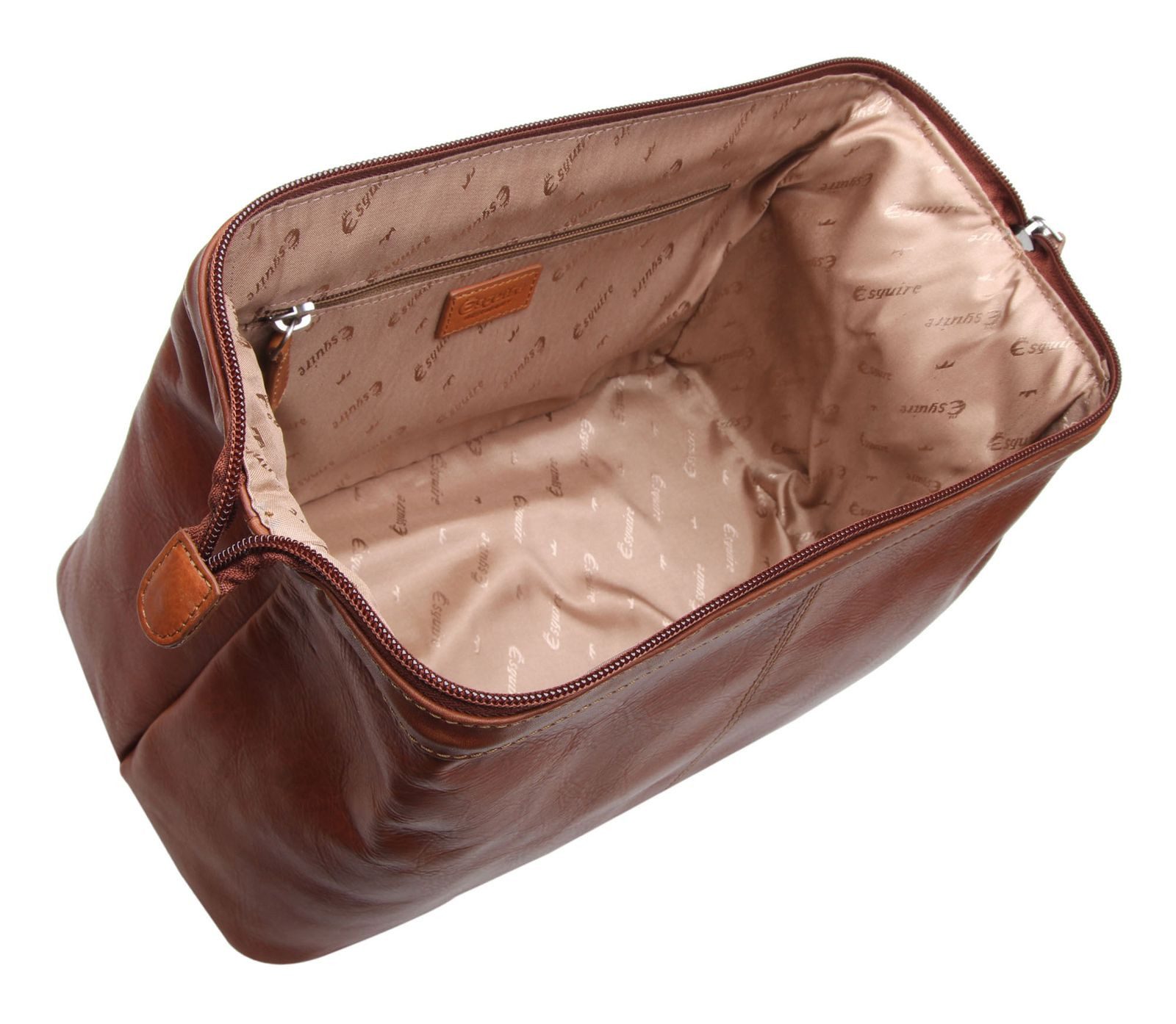 Esquire Kosmetiktasche Cosmetic Bag, aus echtem Leder