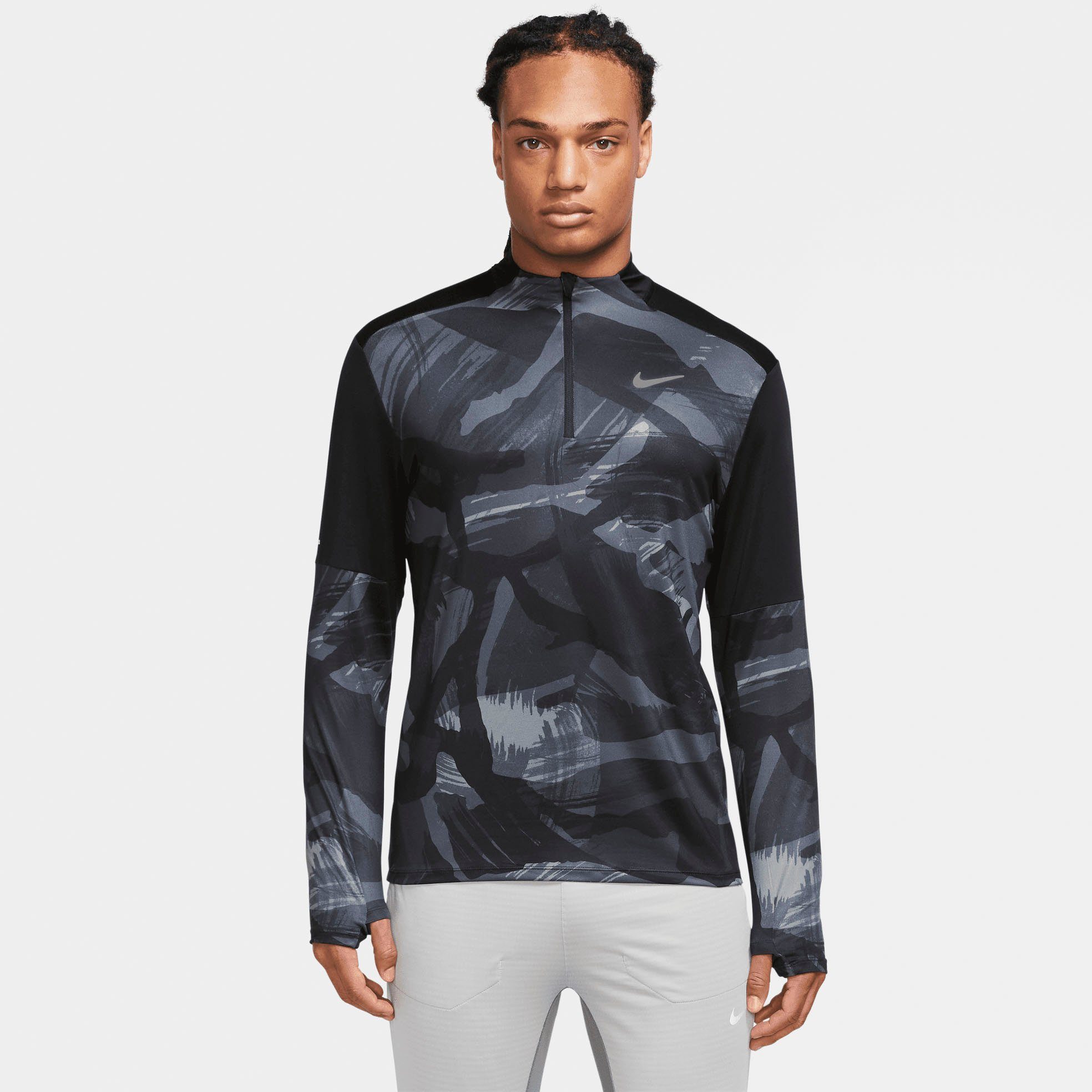 Laufshirt M NK DF ELMNT CAMO TOP HZ