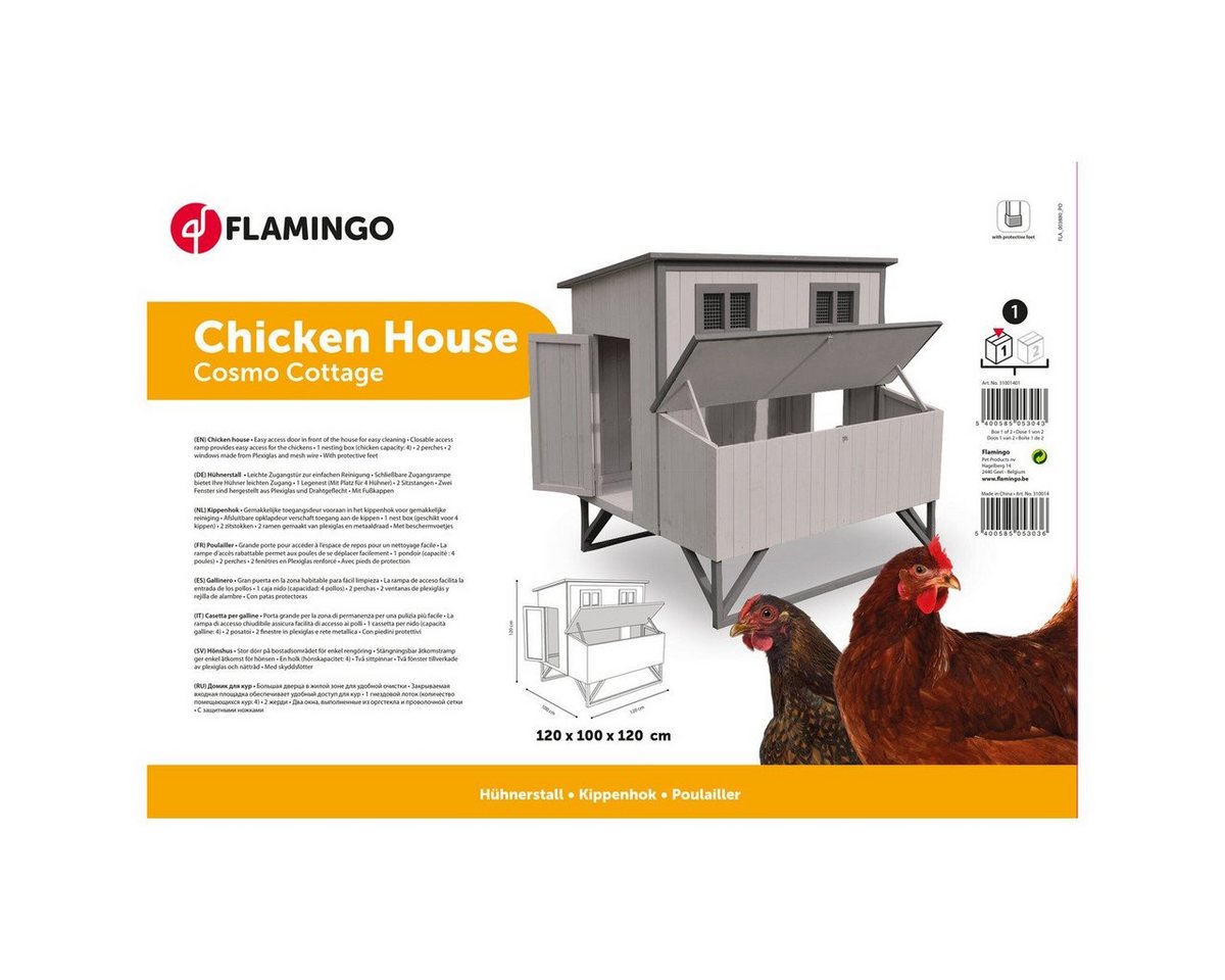 Thumbnail - Flamingo Hühnerstall Hühnerstall Cosmo Cottage