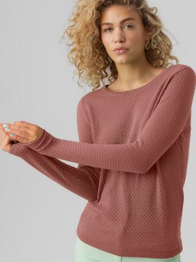 Vero Moda Rundhalspullover VMCARE STRUCTURE LS O-NECK BLOU NOOS