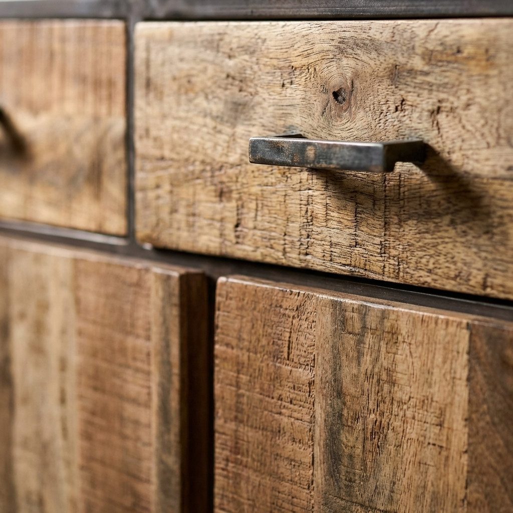 WOLF MÖBEL Sideboard (145 x 40 x 138), STADIUM Highboard mit 3 Türen / 2 Schubladen / 3 Ablagen