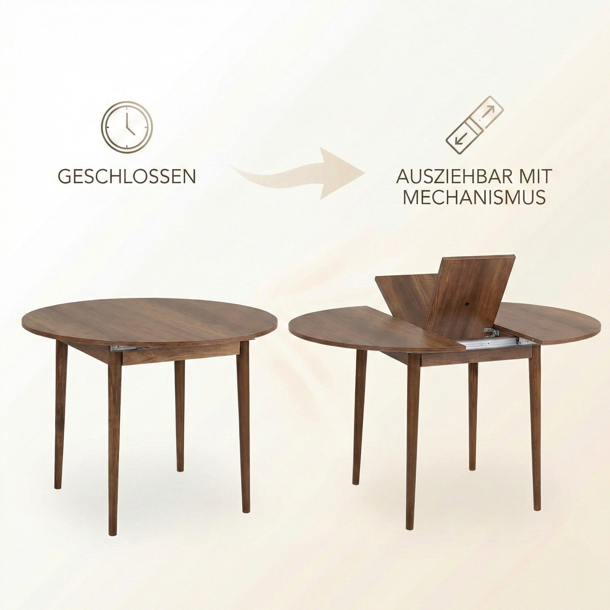 Skye Decor Esstisch Viola, Funktional Tisch mit ausziehbarer Tischplatte, R günstig online kaufen