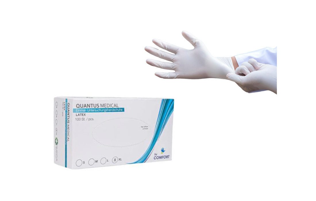 Einweghandschuhe Puderfrei Latex Handschuhe- Cremeweiß