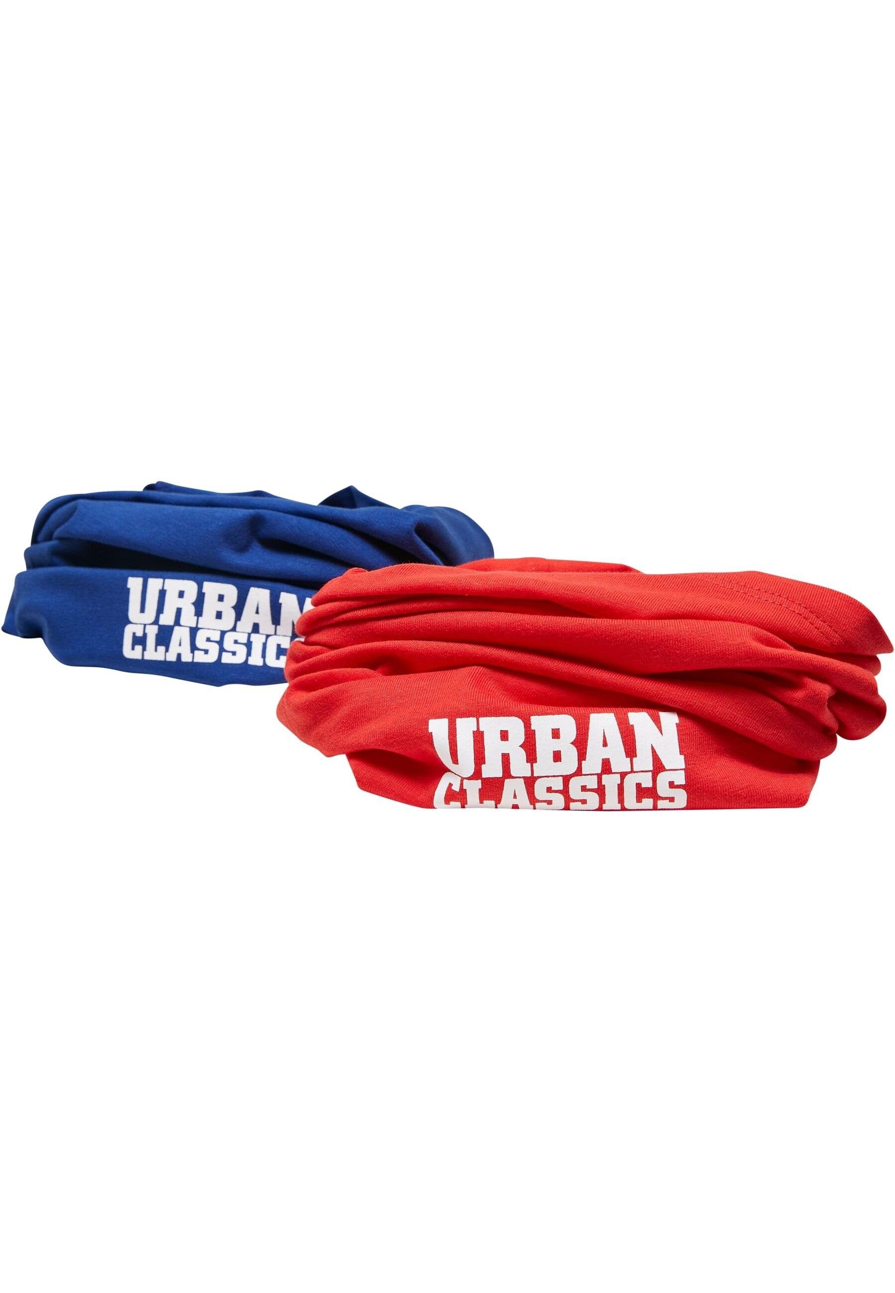 URBAN CLASSICS Unisex Logo Loop Scarf 2-Pack, (1-St) Tube blue/red Kids