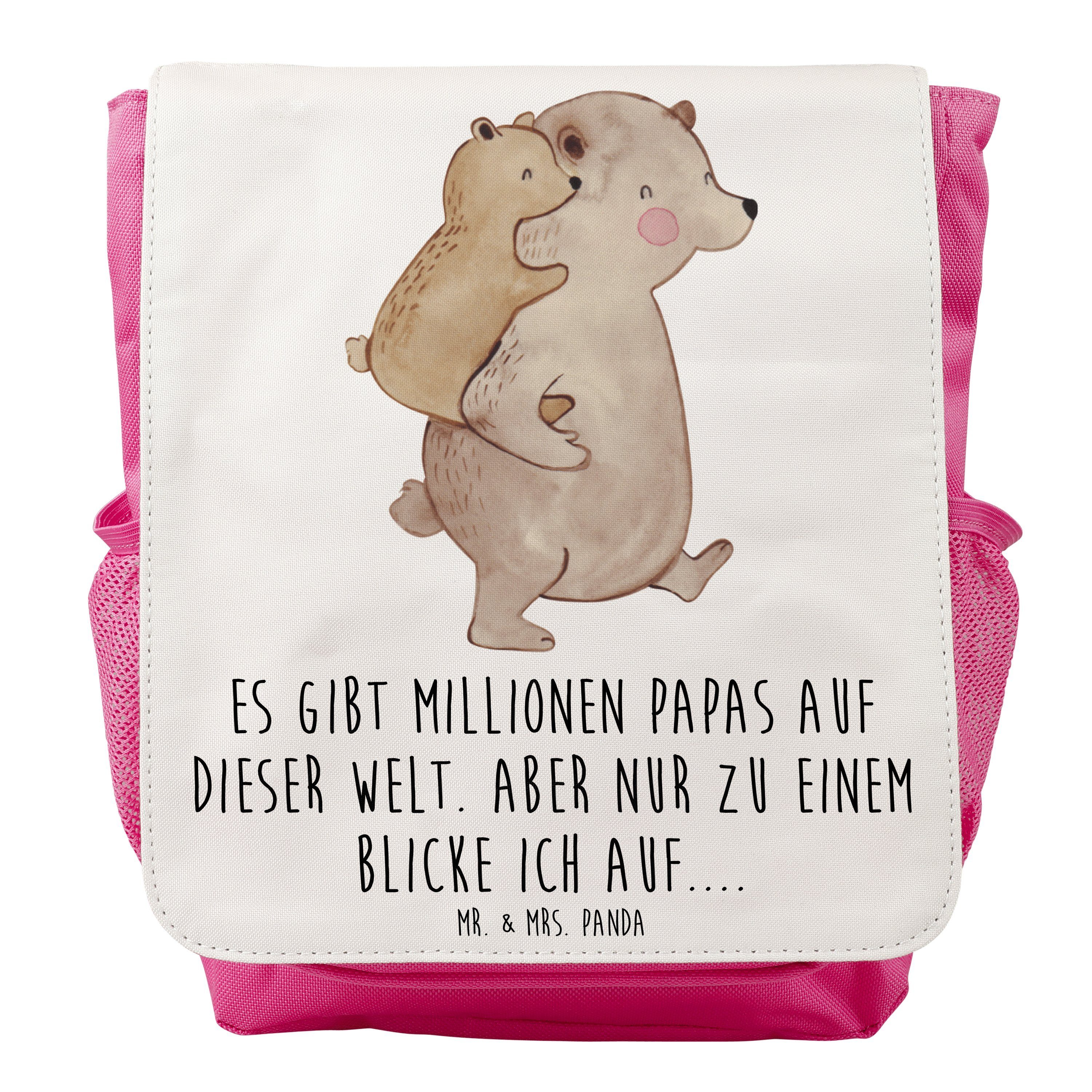 Mr. & Mrs. Panda Kinderrucksack Mädchen Papa Bär - Weiß - Geschenk, Papi, Onkel, bester Vater, Vater