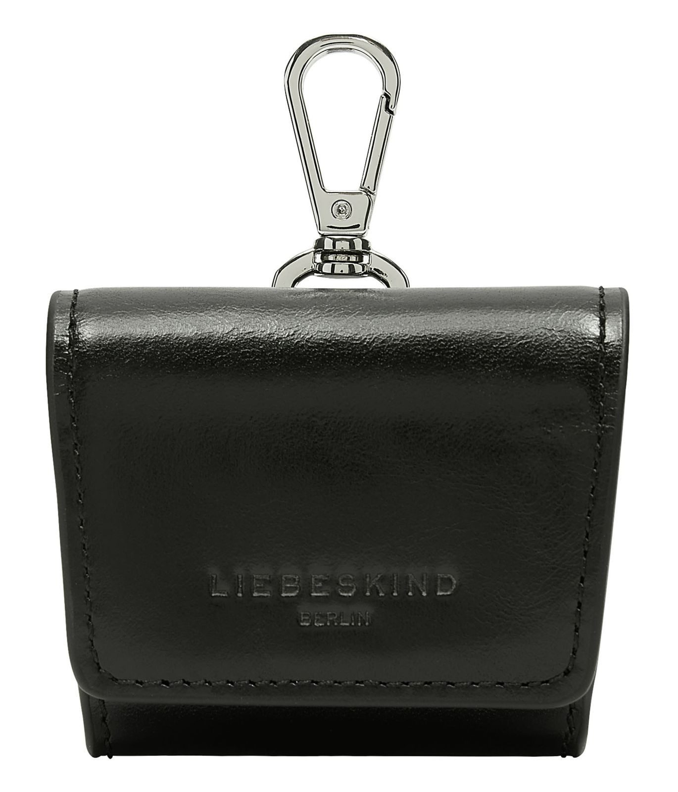 Liebeskind Damen Francis Pendant Taschenanhänger – Leder Mit Fransen, Schwarz