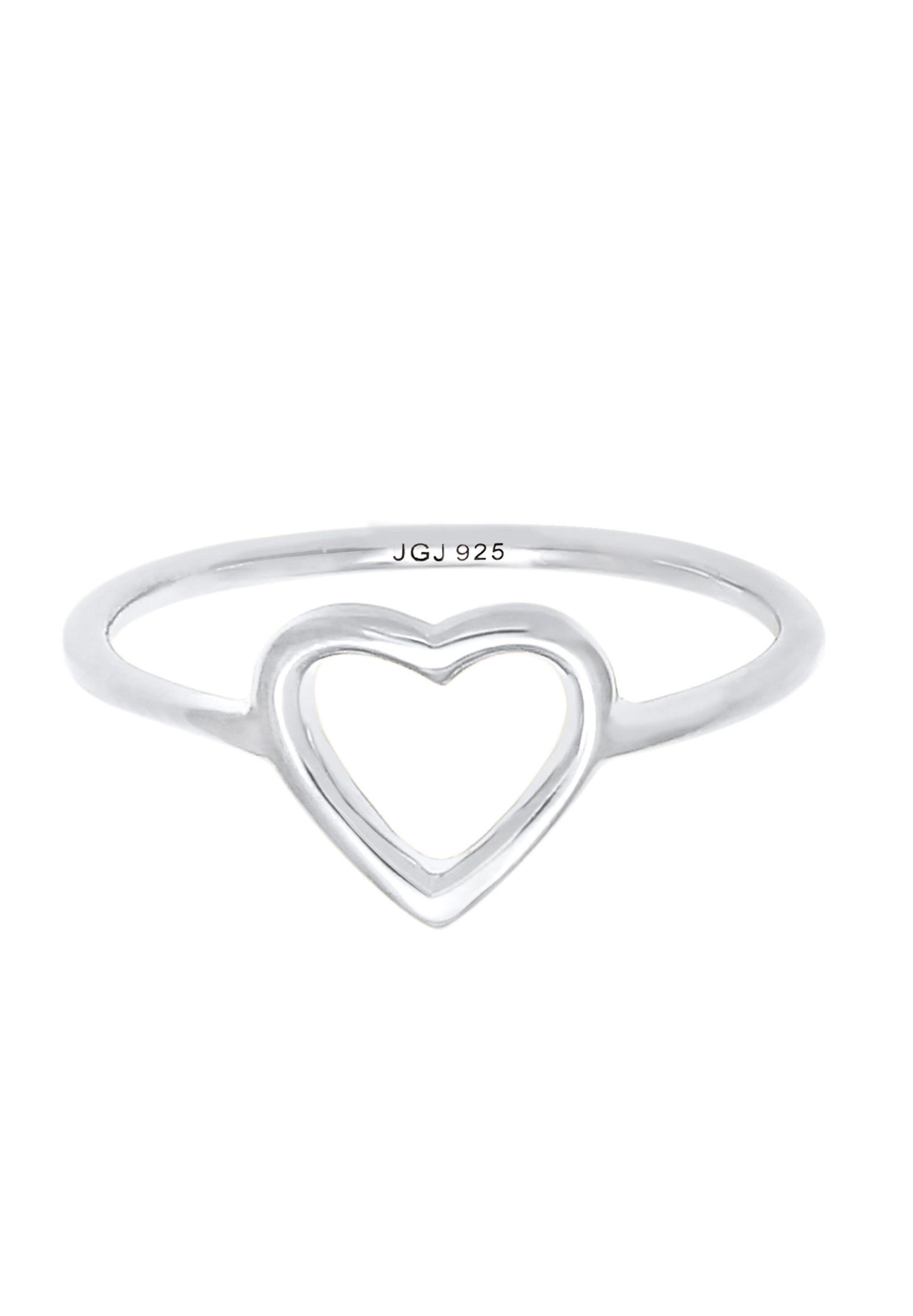 Elli Fingerring Herz Liebe Romantik Zart Filigran 925 Silber, Herz günstig online kaufen