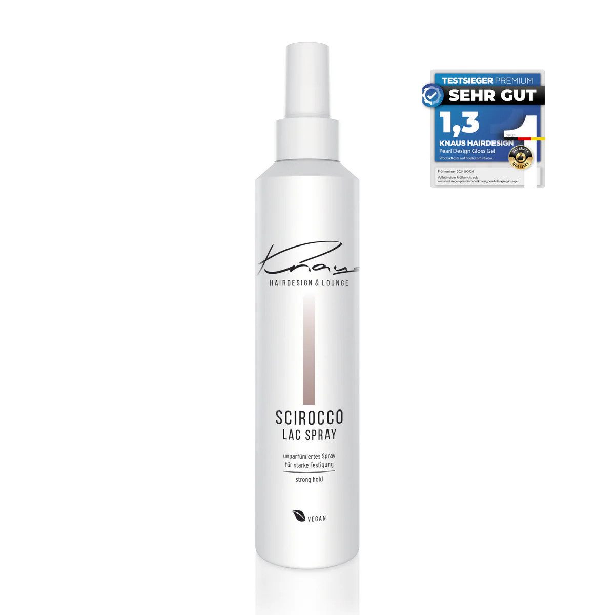 Knaus Hairdesign Haarfestiger SCIROCCO Lac Haarspray, starke Festigung, VEGAN