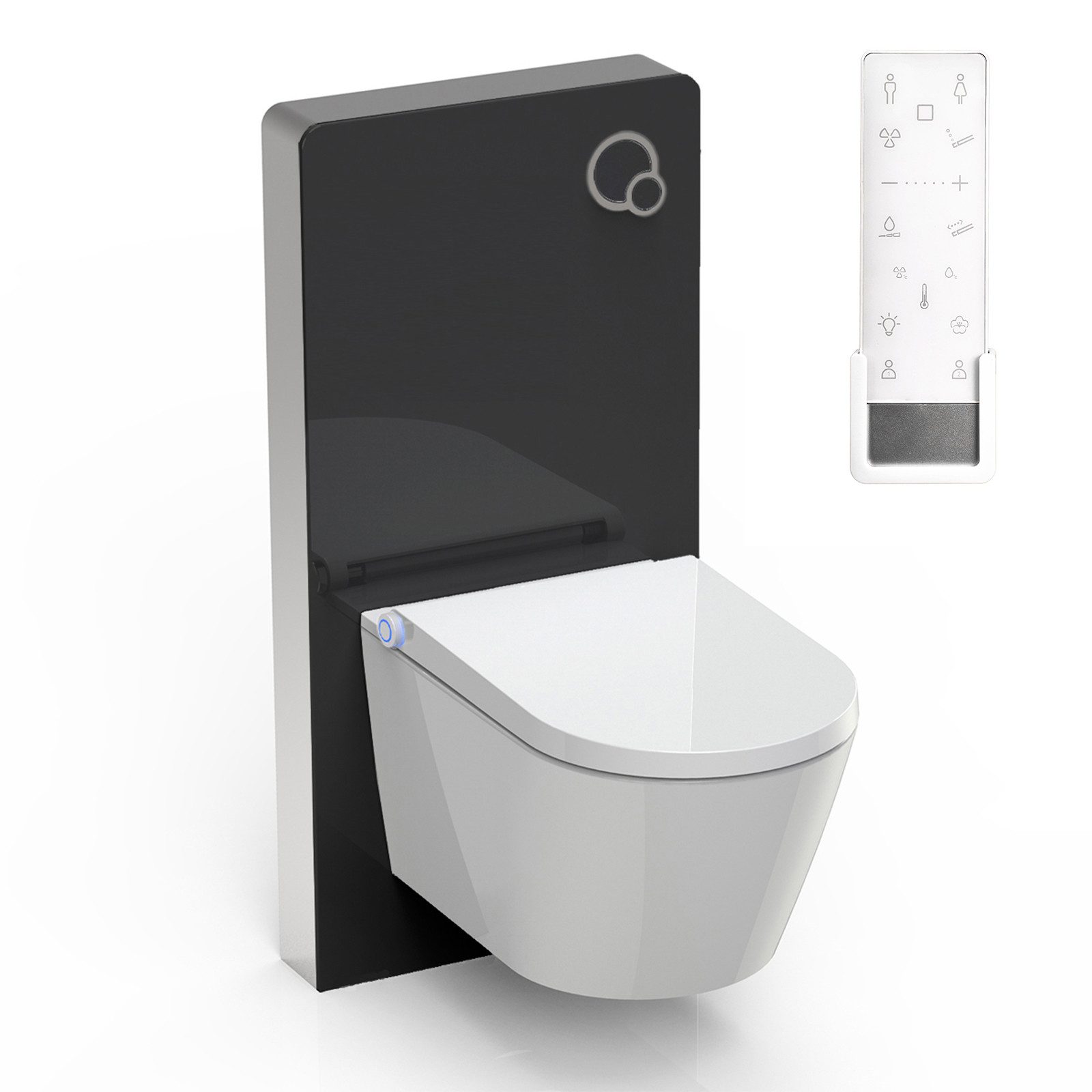 Bernstein WC-Komplettset Dusch-WC PRO+ 1102, Wandmontage (Sanitärmodul aufputz), (Sanitärmodul-Set 2-St. WC, Sanitärmodul (inkl. Spülkasten und Betätigung), Mit Sanitärmodul 805