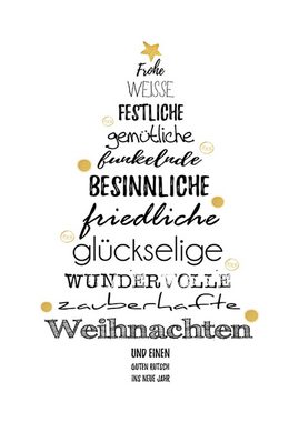 artissimo Poster Poster mit Spruch DinA4 Sprüche Text Weinachten X-Mas Weihnachtsdeko, Zitate und Sprüche: Weihnachten