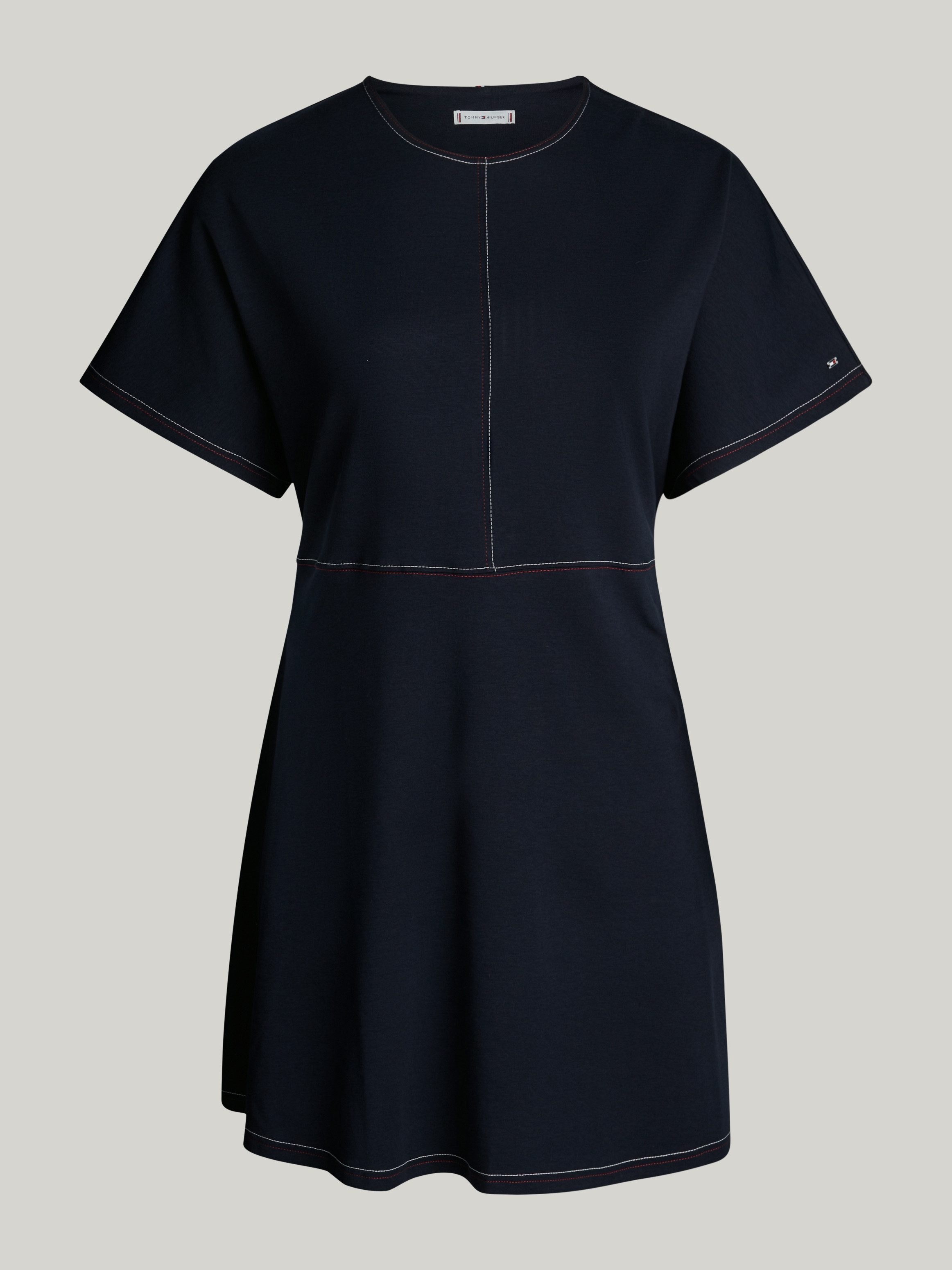 Tommy Hilfiger Curve Blusenkleid CRV GLOBAL STP STITCH F&F DRS SS Große Größen