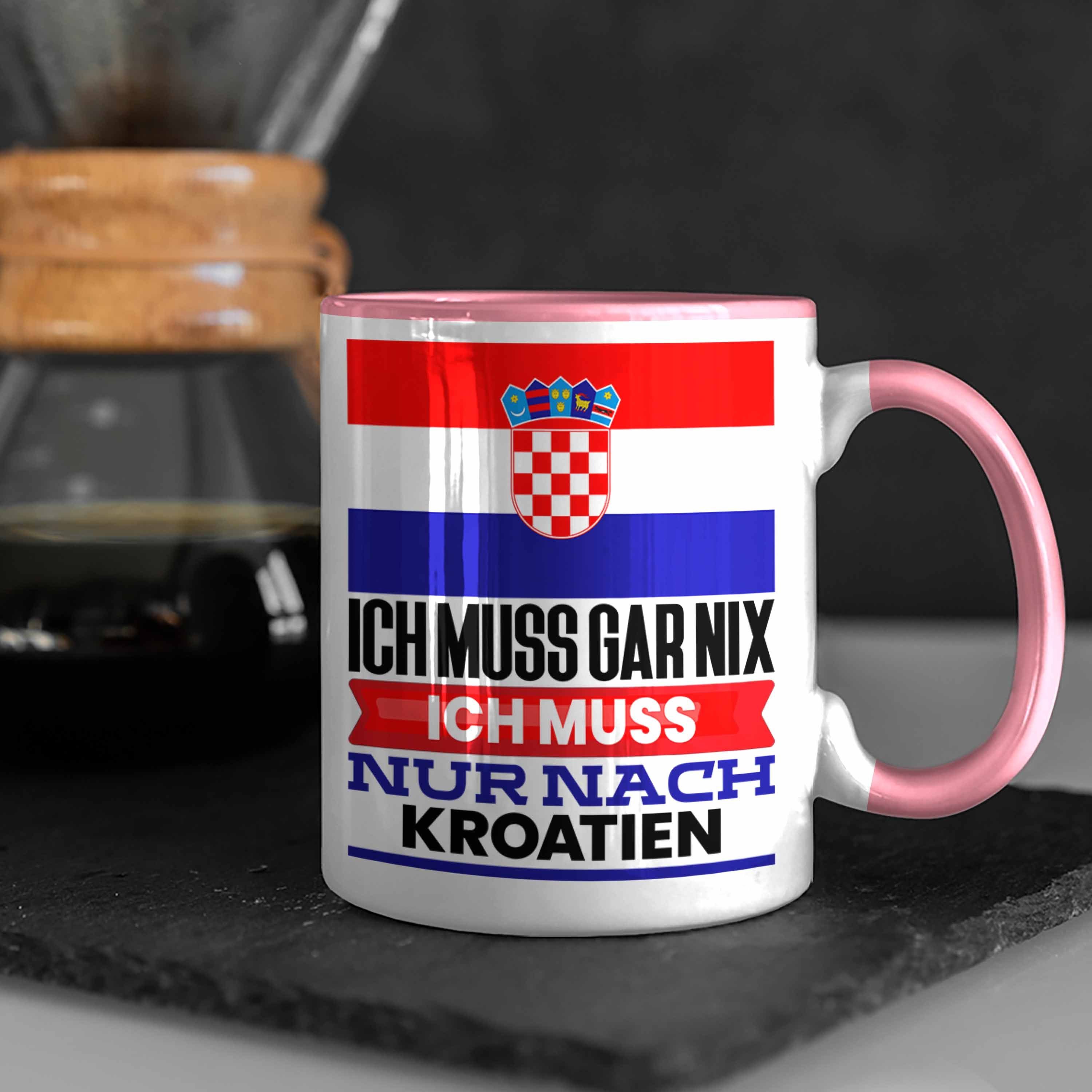 Tasse Ich Trendation Urlaub Rosa Geburtstag Geschenk Geschenkidee Kroatien für Tasse Kroaten