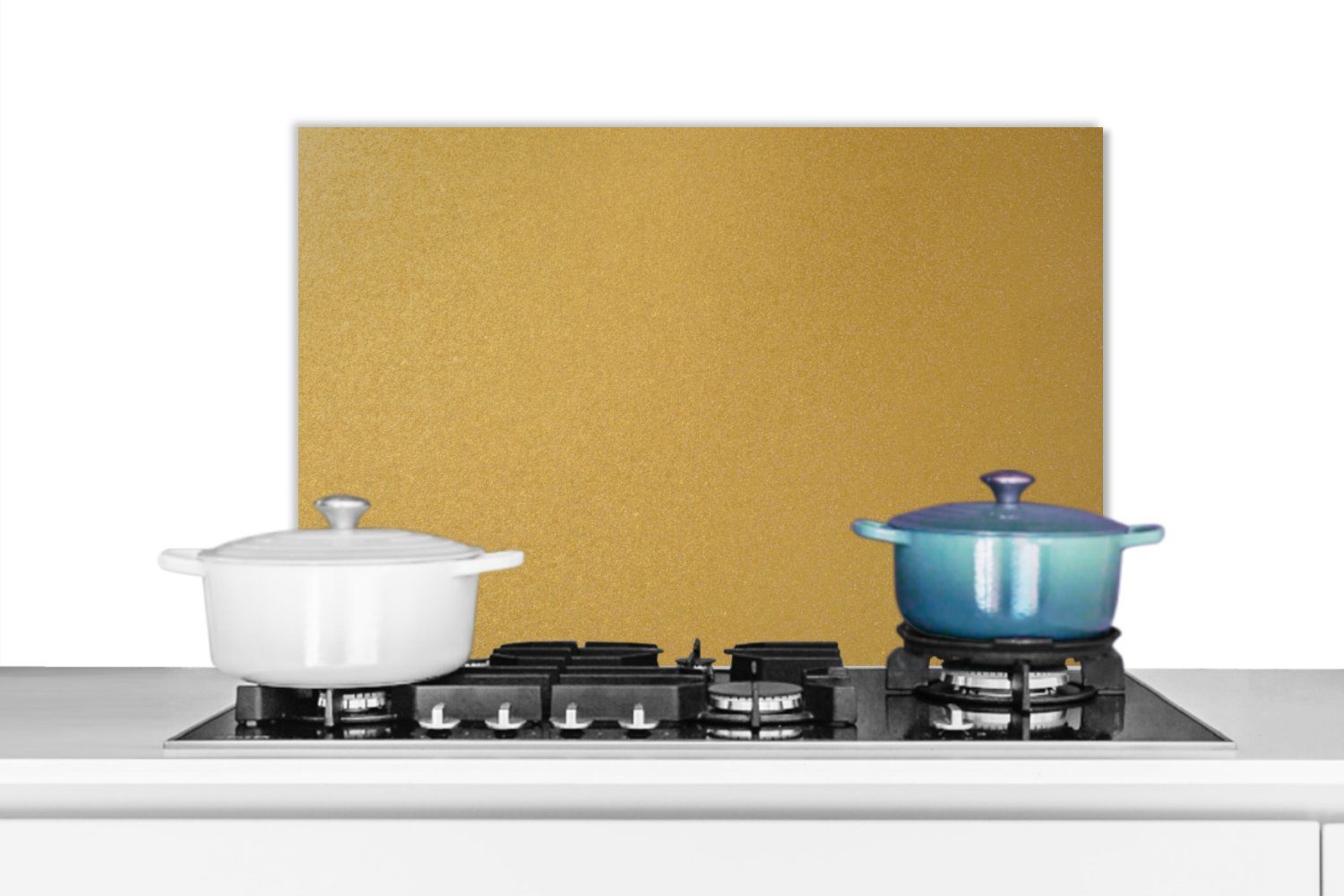 MuchoWow Küchenrückwand Gold - Metallisch - Luxus - Design, (1-tlg), 60x40 cm, Herdblende aus Wandschutz, Temperaturbeständig küchen