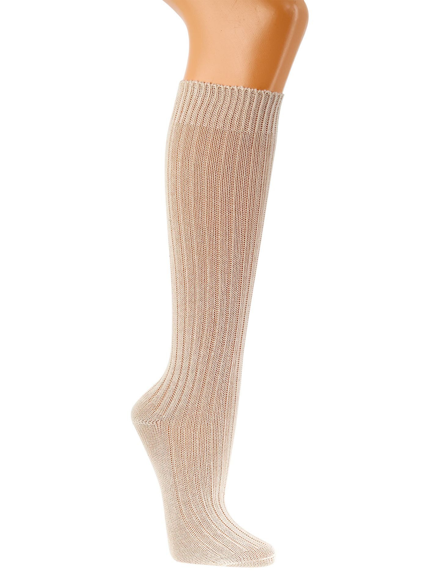 TippTexx 24 Kniestrümpfe 2 Paar Wellness-Kniestrümpfe 100% Bio-Baumwolle für Damen & Herren (Set, 2 Paar)