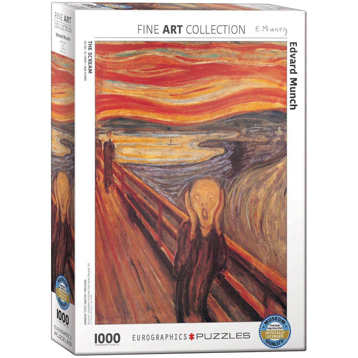 EUROGRAPHICS Puzzle EuroGraphics 6000-4489 Edvard Munch Der Schrei, 1000 Puzzleteile