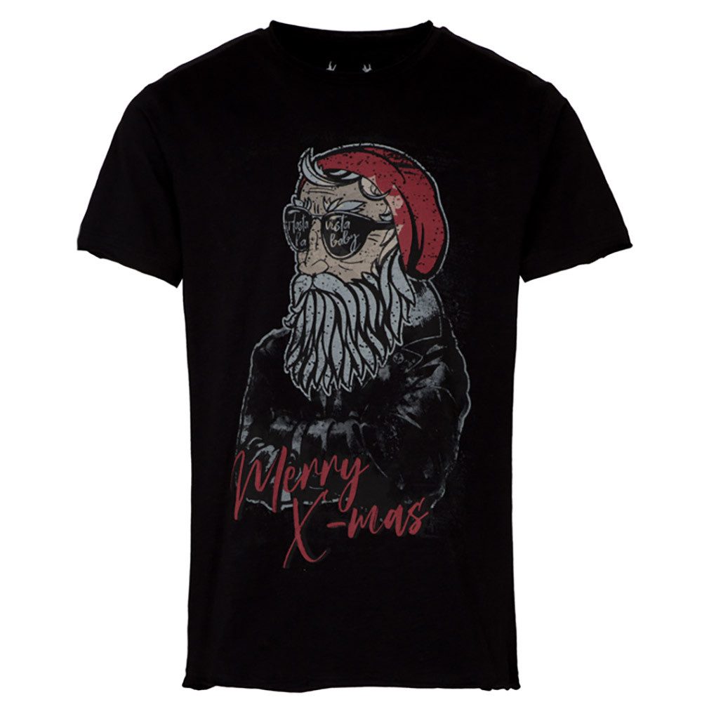 Hangowear Print-Shirt T-Shirt Merry Christmas Herren schwarz