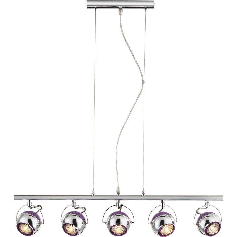 Leuchtmittel Lampe Zimmer Pendelleuchte, LED inklusive, Decken LED Kugel etc-shop Spot Pendel Wohn Retro Neutralweiß, purple Leuchte