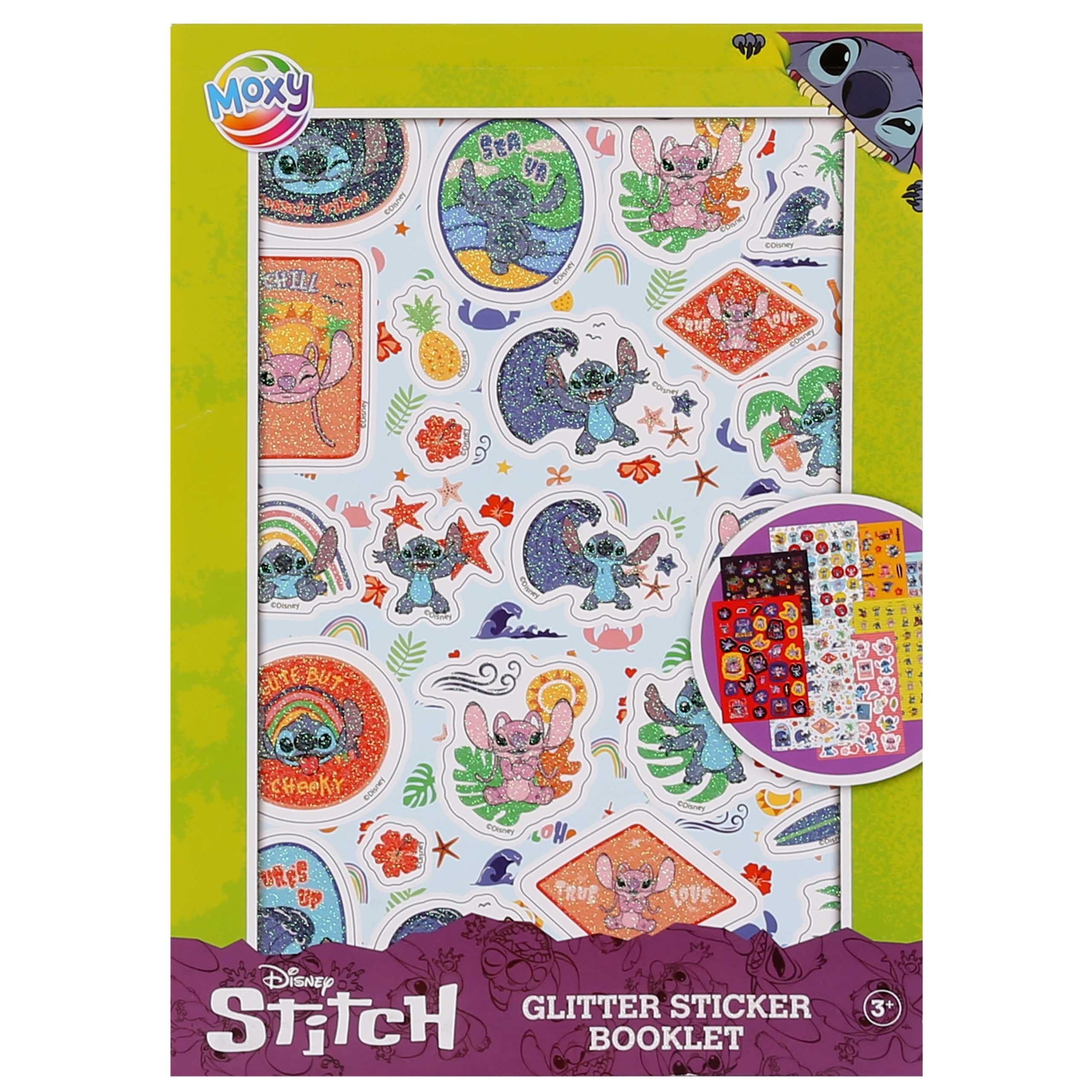 Disney Stickerbuch Disney STITCH Sticker GLITZERNDE, großes SET Stickeralbum, bunte