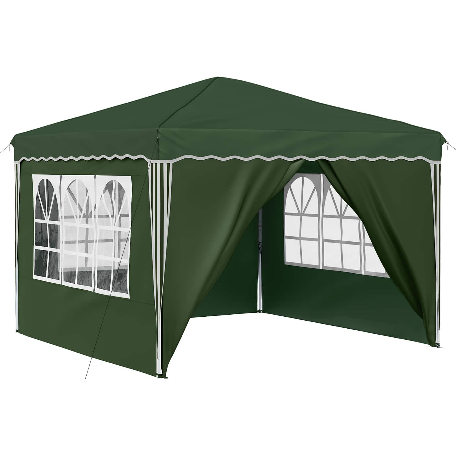 vidaXL Partyzelt Pop-up Partyzelt 288 x 288 x 245 cm Grün Oxford-Stoff