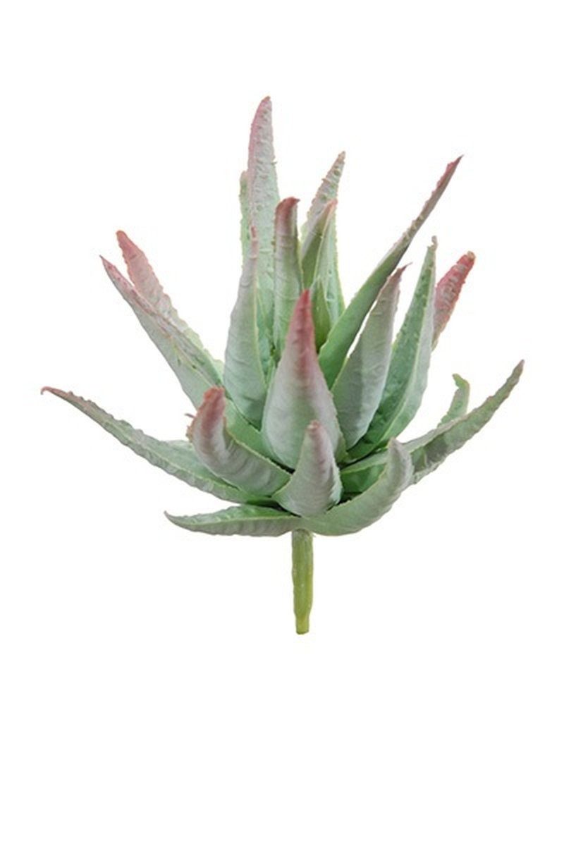 Kunstpflanze Deko Agave decipiens KIANE, Steckstab, grün-grau-rot, 10cm Agave (Agave decipiens), artplants, Höhe 10.0 cm